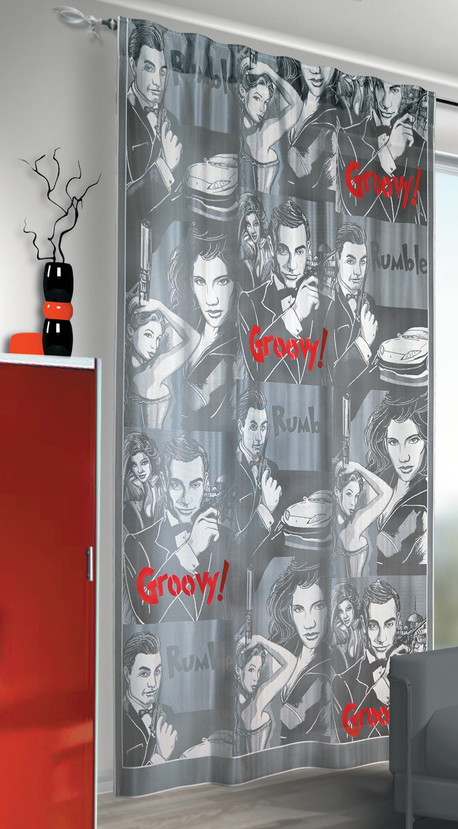 Image of WILLKOMMEN ZUHAUSE by ALBANI GROUP Vorhang »Groovy«, (1 St.), Schal mit Tunneldurchzug bei Ackermann Versand Schweiz