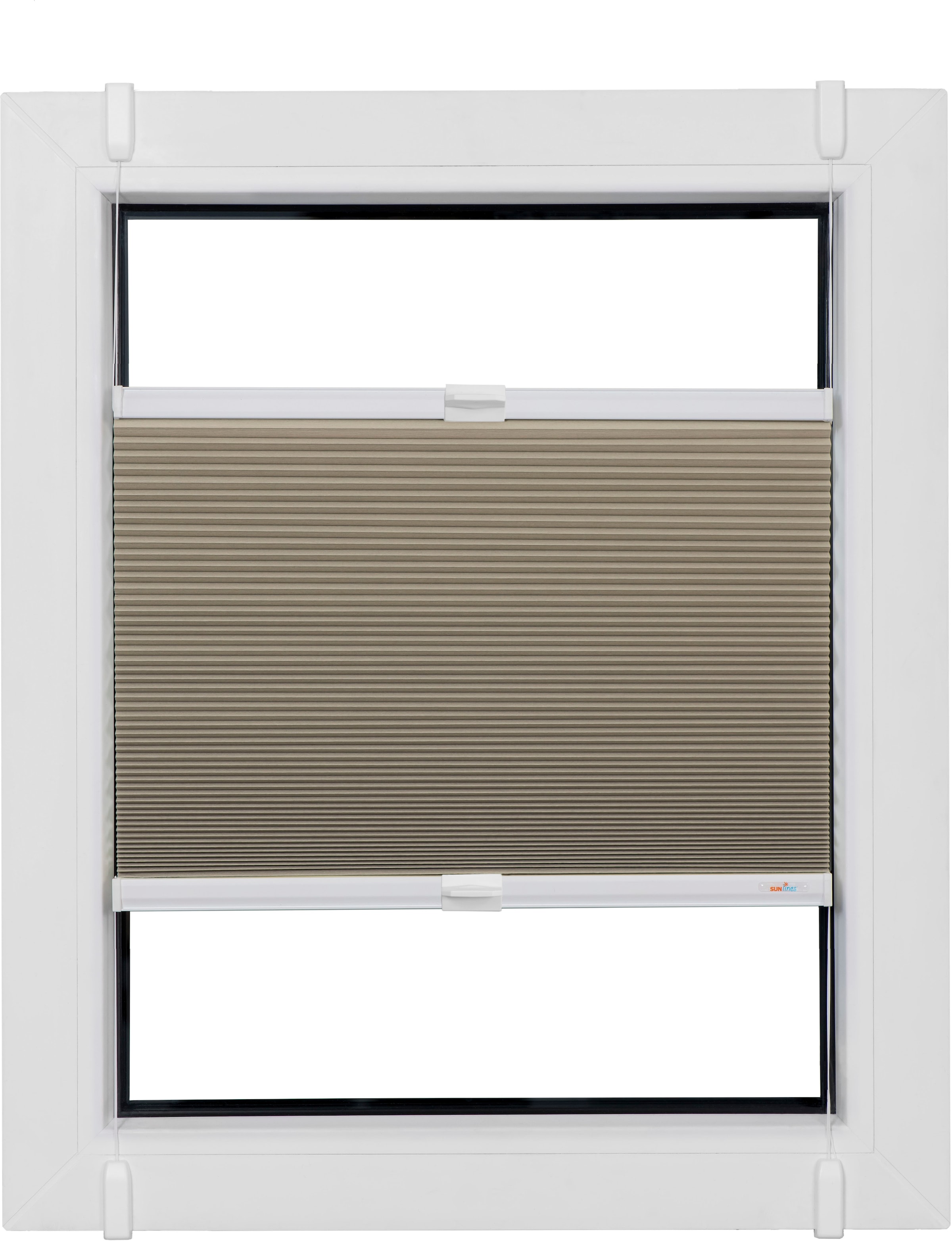 sunlines Wabenplissee »One Size Style Honeycomb VD«, verdunkelnd, ohne Bohren, verspannt, Zubehörfarbe weiss, zum Klemmen