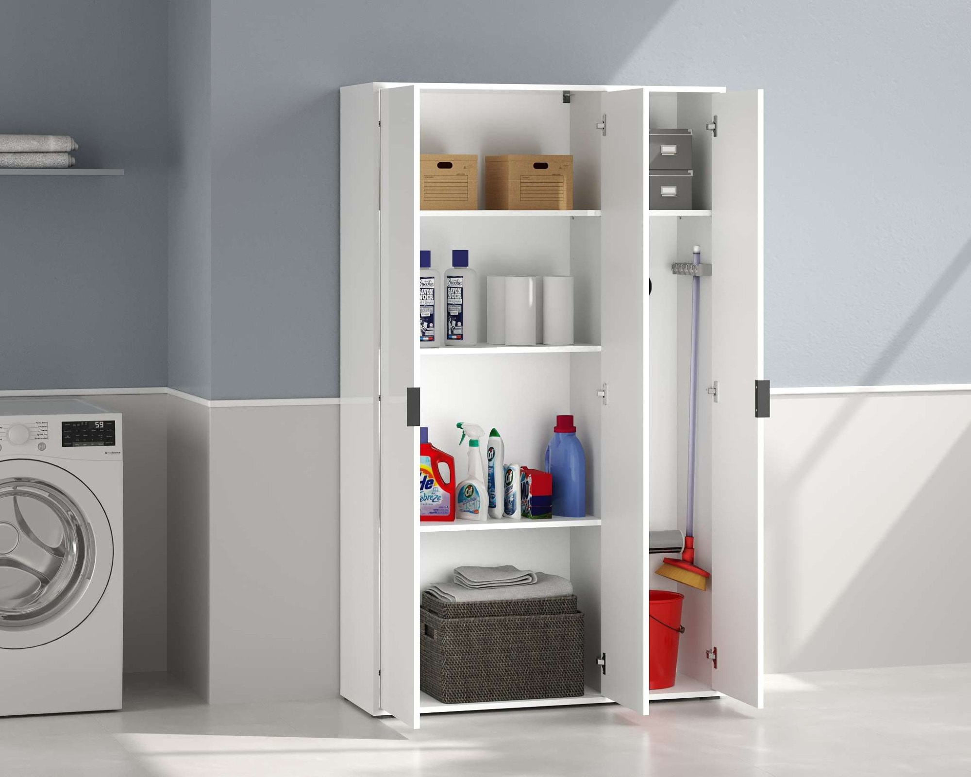 INOSIGN Mehrzweckschrank »Stauraumschrank , Breite 107 cm , Höhe 178 cm« 1 Stk. tlg. 3 Türen,1 kleiner und 3 grosse Einlegeböden- Schrank hochglanz lackiert