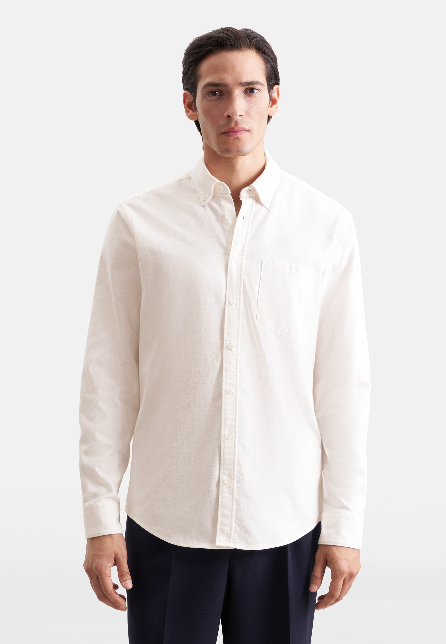 Image of seidensticker Flanellhemd Regular 1/1 Button-Down-Kragen Uni