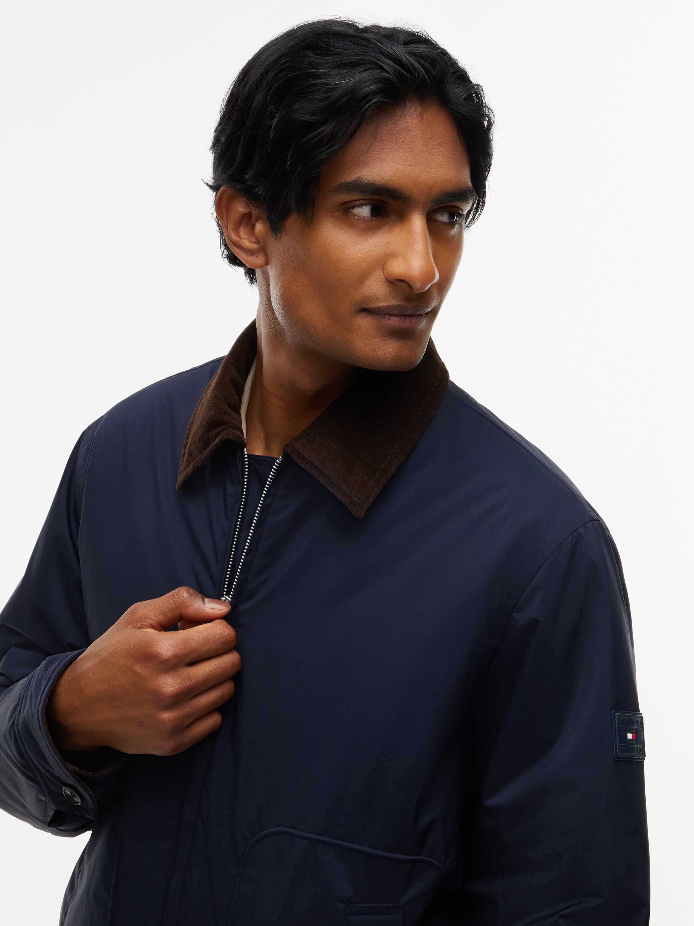 Tommy Hilfiger Blouson »SURPLUS PADDED IVY« avec taille élastique, col contrasté