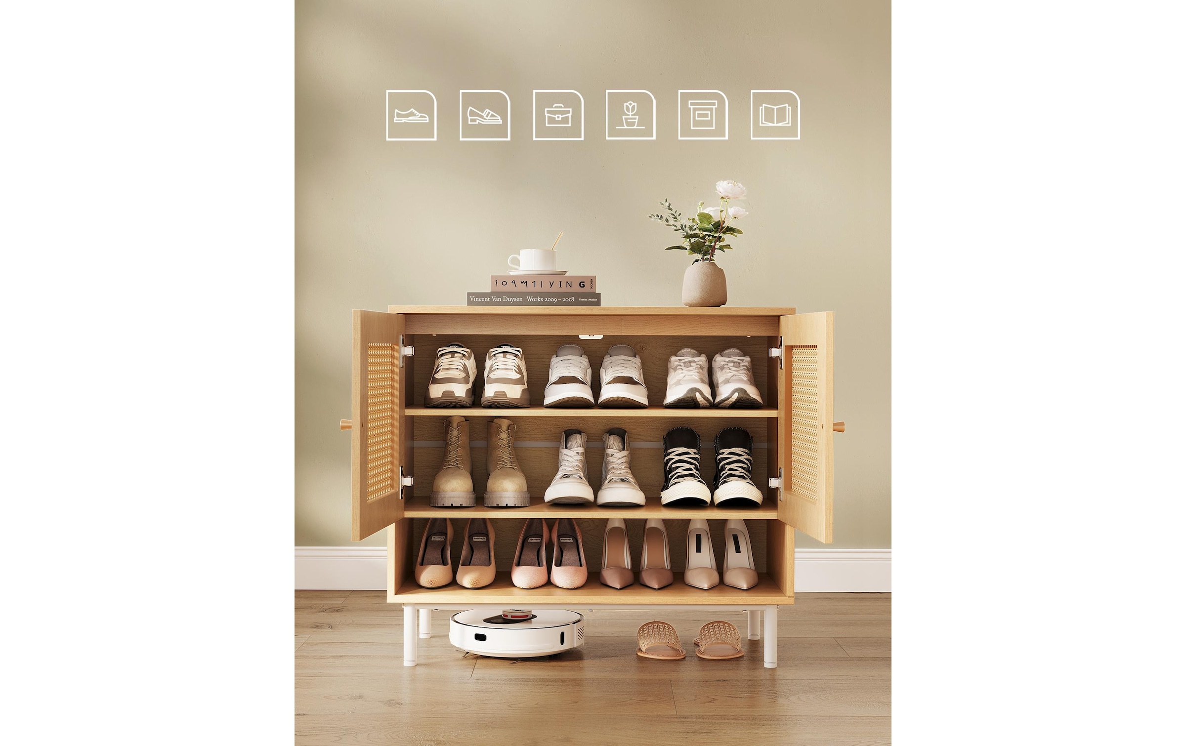 VASAGLE Schuhschrank »Boho-Stil«