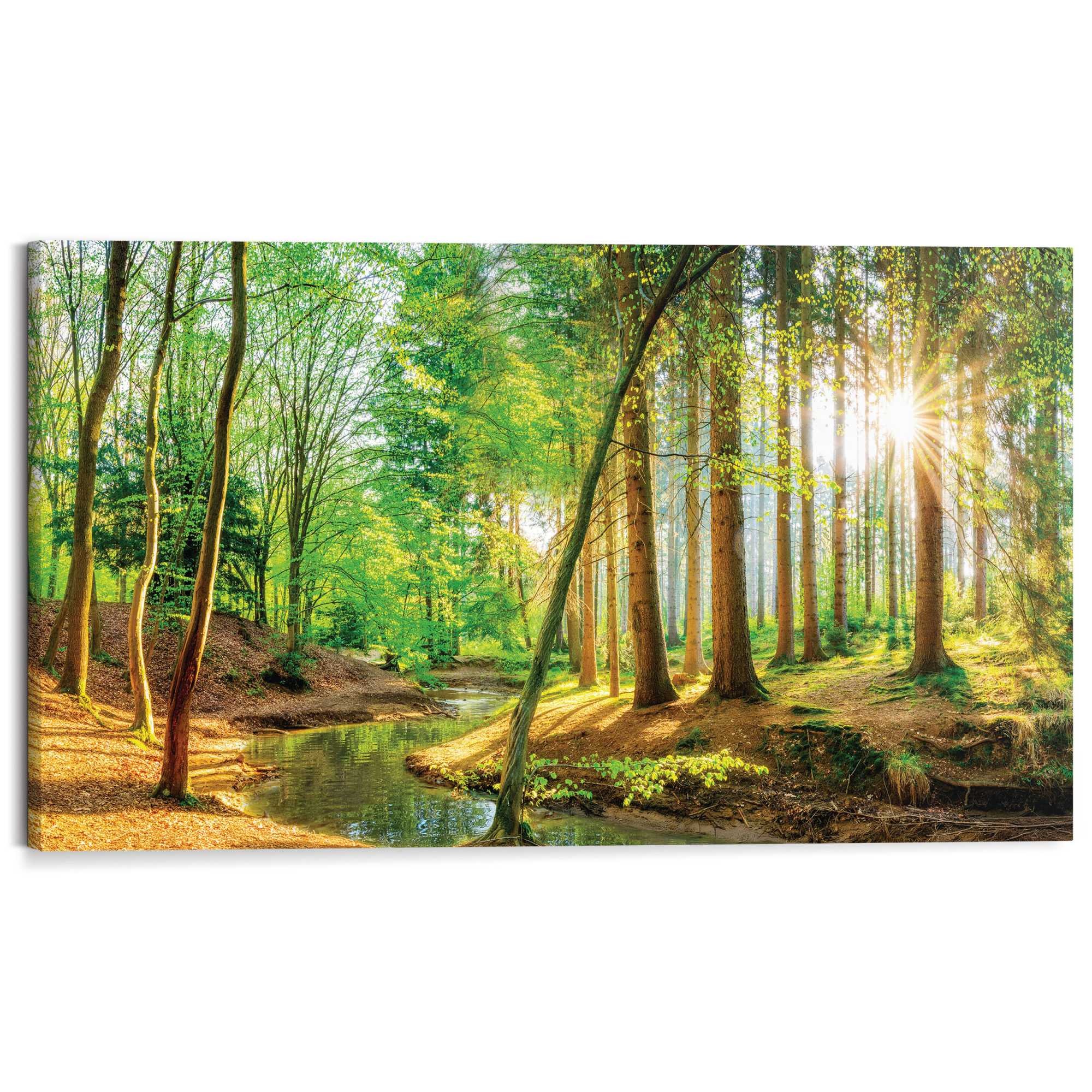 Image of Reinders Deco-Panel "Sonnenschein im Wald" Hobbyraum - Grün - MDF - Wald - 118x70 cm