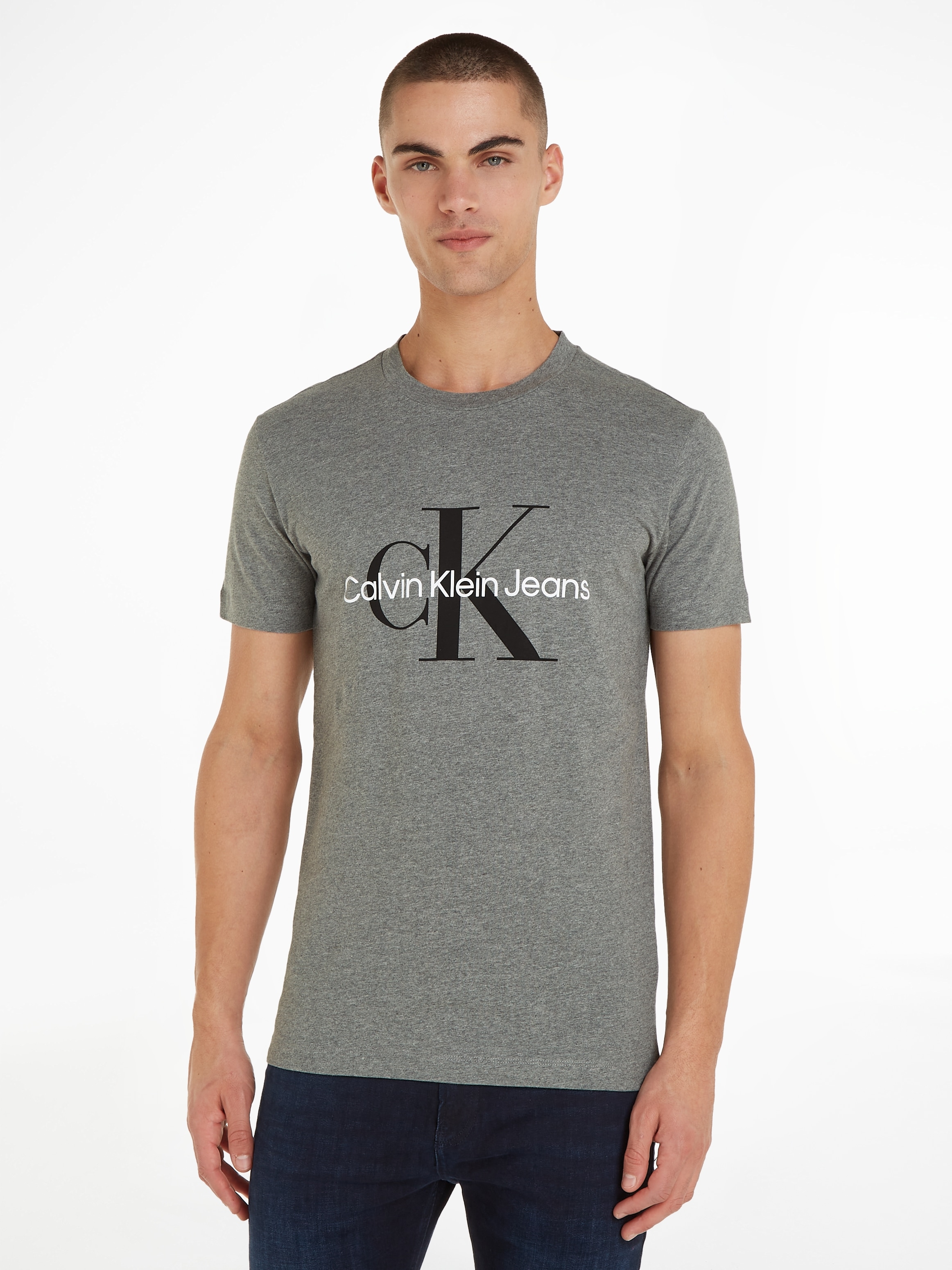 Calvin Klein Jeans T-Shirt »ICONIC MONOGRAM SLIM TEE«, mit grossem CK-Print