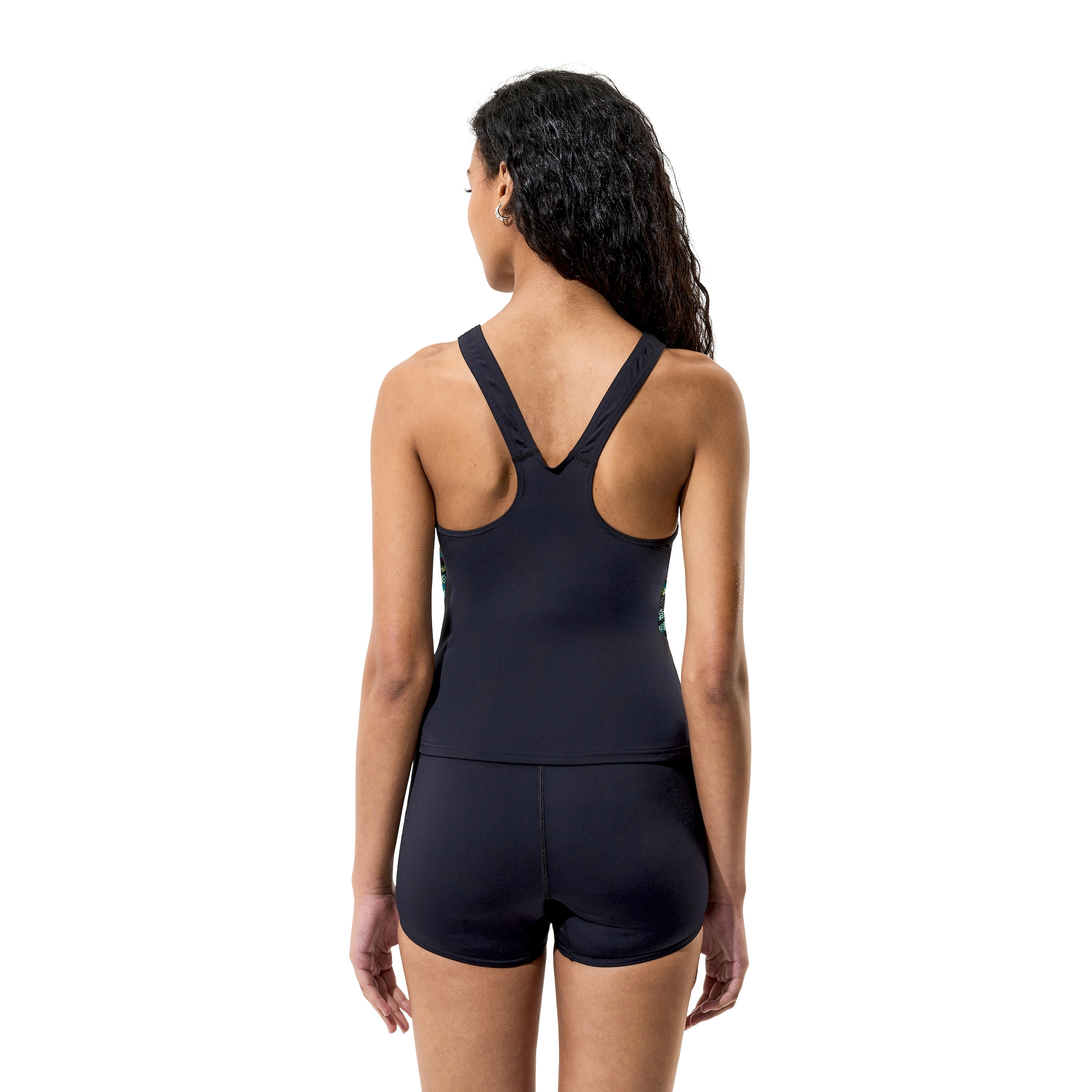 Speedo Tankini »HYPERBOOM SPLICE TANKINI SET BLK/GRN« avec stretch quatre directions, résistant au chlore