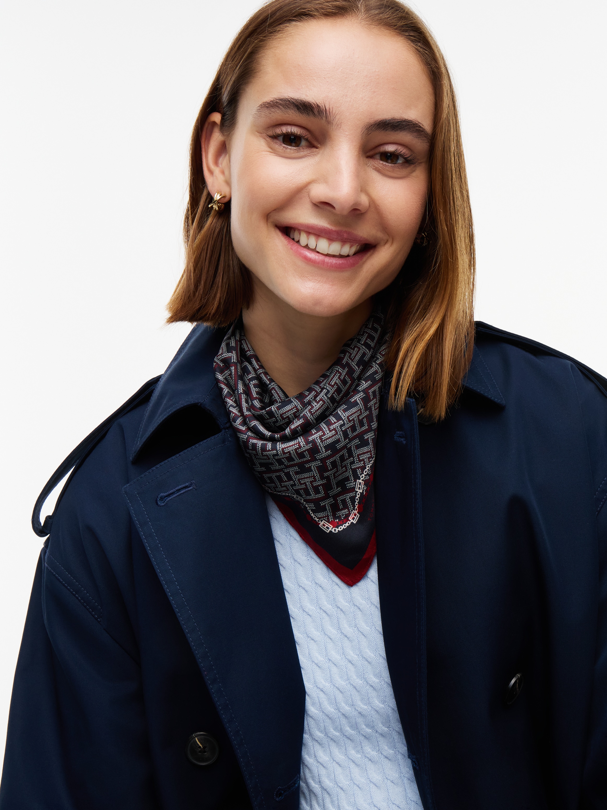 Image of Tommy Hilfiger Seidenschal "TMONOGRAM SILK SQUARE" Regular fit mit Monogramprint
