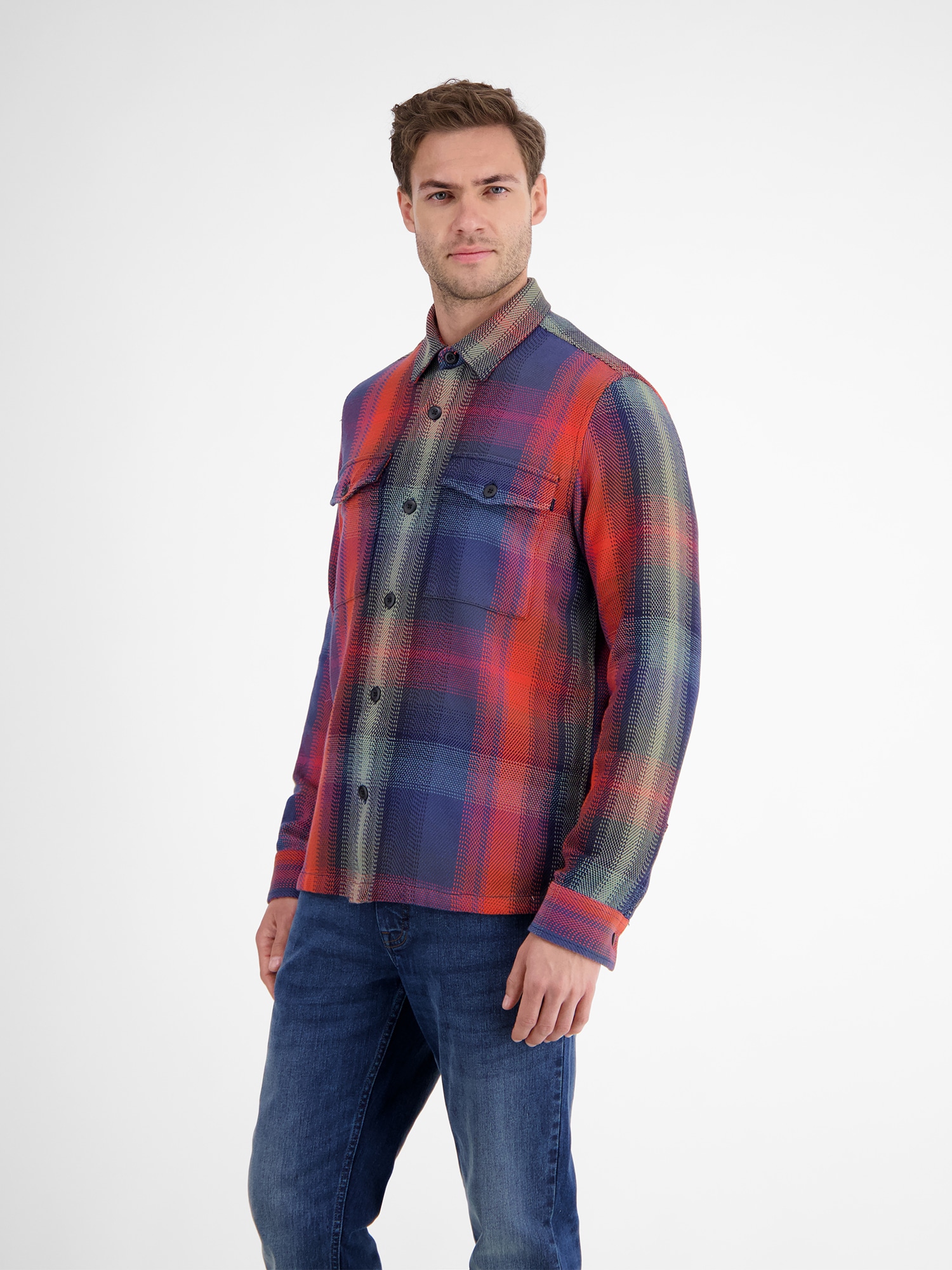 LERROS Karohemd »LERROS Hemdjacke im Holzfällerstil, robust, lässig, zeitlos«