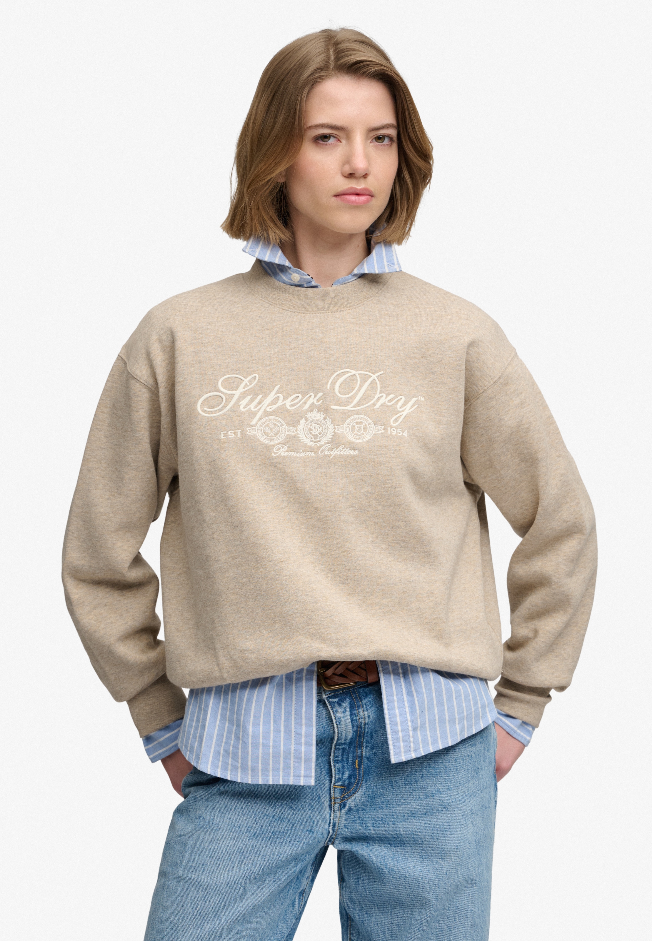 Image of Superdry Sweatshirt "COUNTRY CLUB CREW", Baumwollmischung, relaxed fit