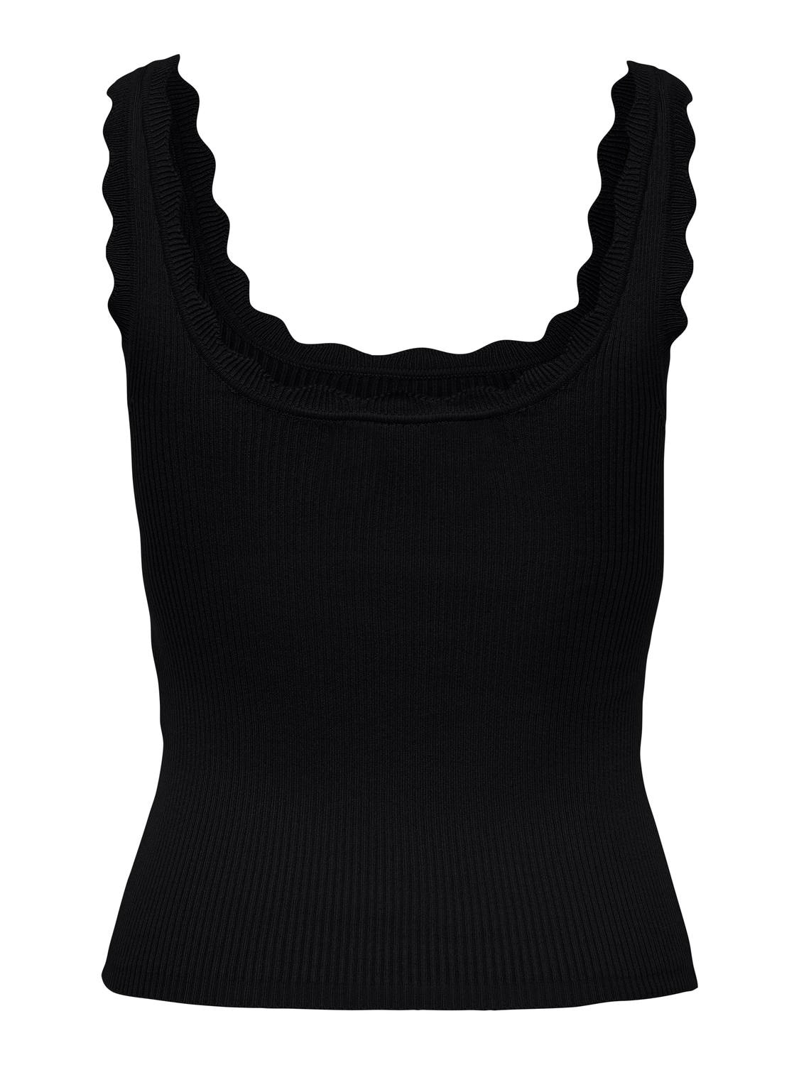 JDY Top en tricot »JDYNANNA S/L SCALLOP EDGE TOP KNT NOOS«