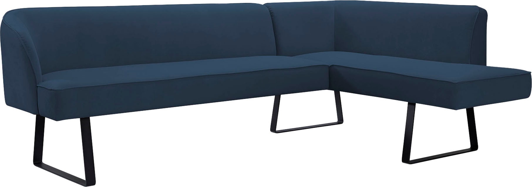 exxpo - sofa fashion Eckbank »Americano«, mit Keder und Metallfüssen, Bezug in verschiedenen Qualitäten