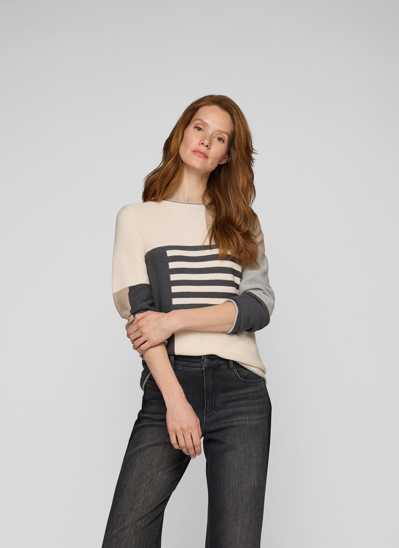 Image of Rabe Strickpullover im Colorblocking-Look
