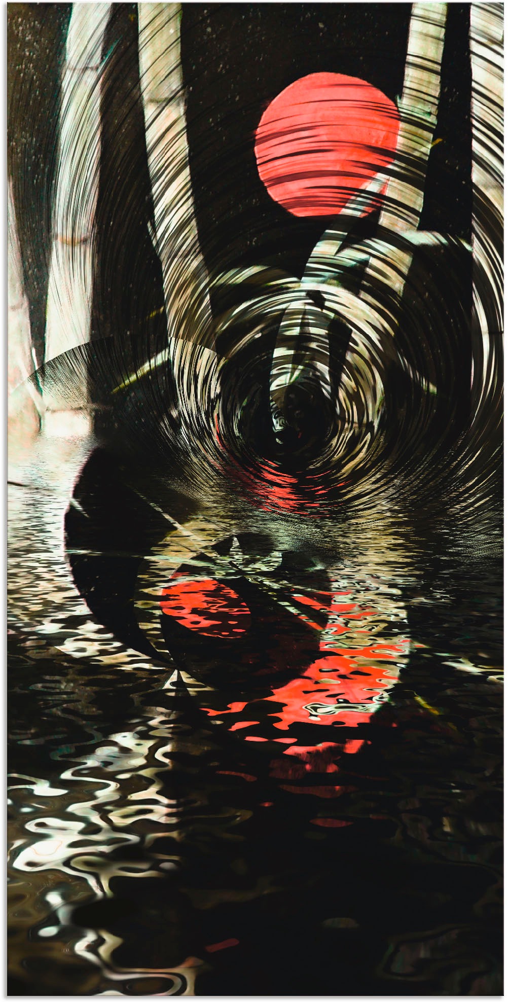 Image of Artland Wandbild »Roter Mond im Bambus«, Landschaften, (1 St.), in vielen Grössen & Produktarten - Alubild / Outdoorbild für den Aussenbereich, Leinwandbild, Poster, Wandaufkleber / Wandtattoo auch für Badezimmer geeignet bei Ackermann Versand Schweiz