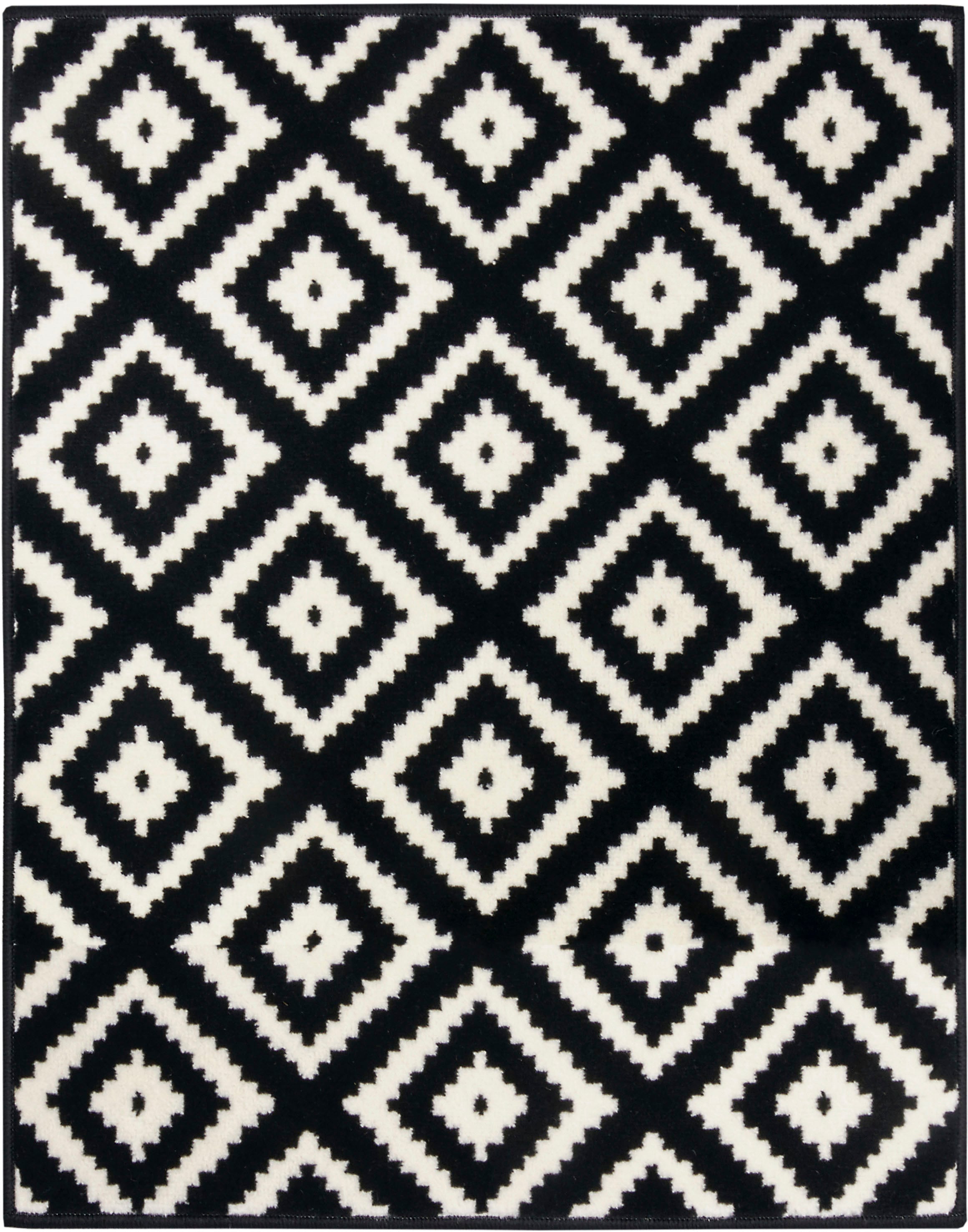 HANSE Home Teppich »Raute« rechteckig 9 mm Höhe Läufer, Kurzflor, Skandi, Raute, Wohnzimmer, Schlafzimmer, Flur