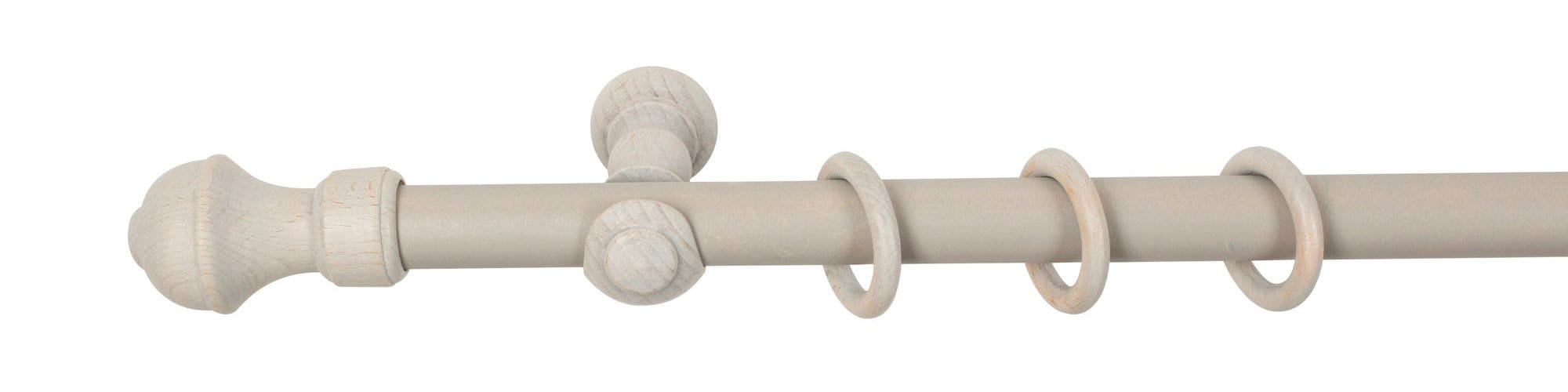 SN DECO GROUP Tringle à rideaux »Ares« 1 läufig-läufig Fixmass 28 mm, Holz, verschiedene Längen und Farben, Komplettset