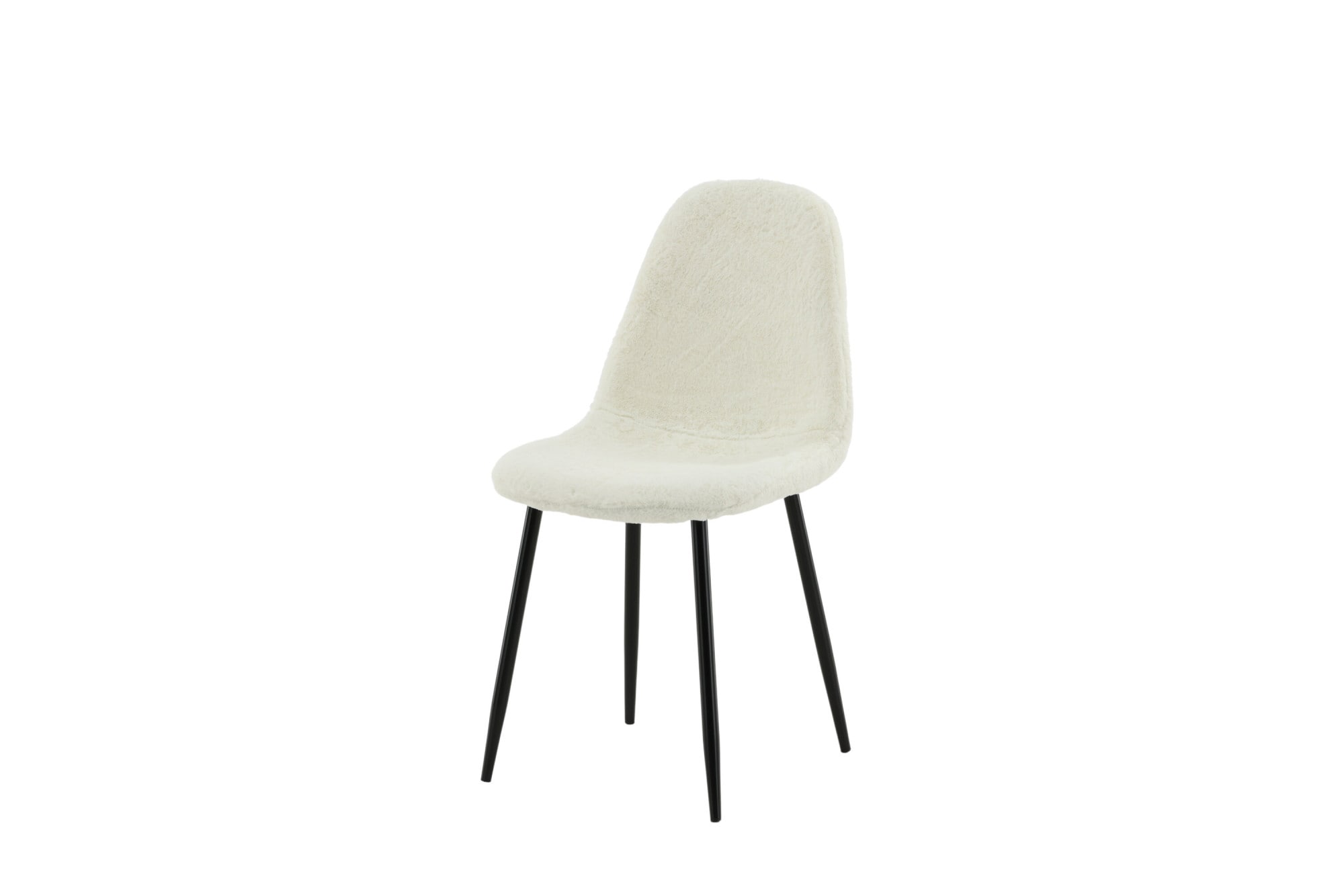 Venture Home Chaise de salle à manger »Polar Fluff, 2er-Set Esszimmerstühle in Weiss-Teddy, 150 kg belastbar« () 2 cuisChaise rembourrée, revêtement en peluche, pieds en métal, doux, moelleux