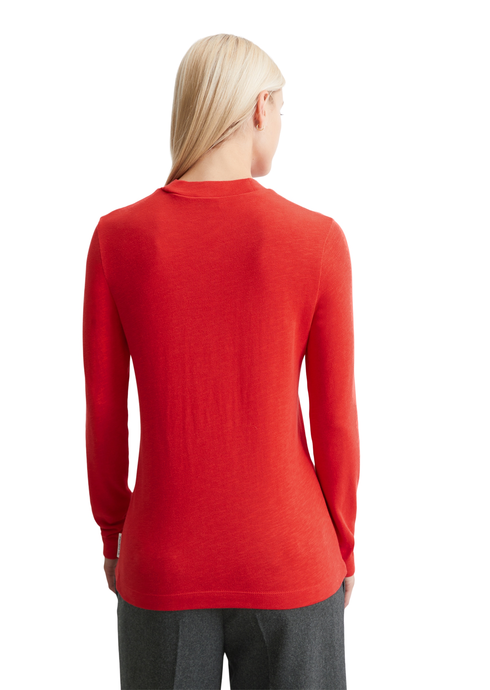 Marc O'Polo Longsleeve, mit kleinem Mockneck-Kragen