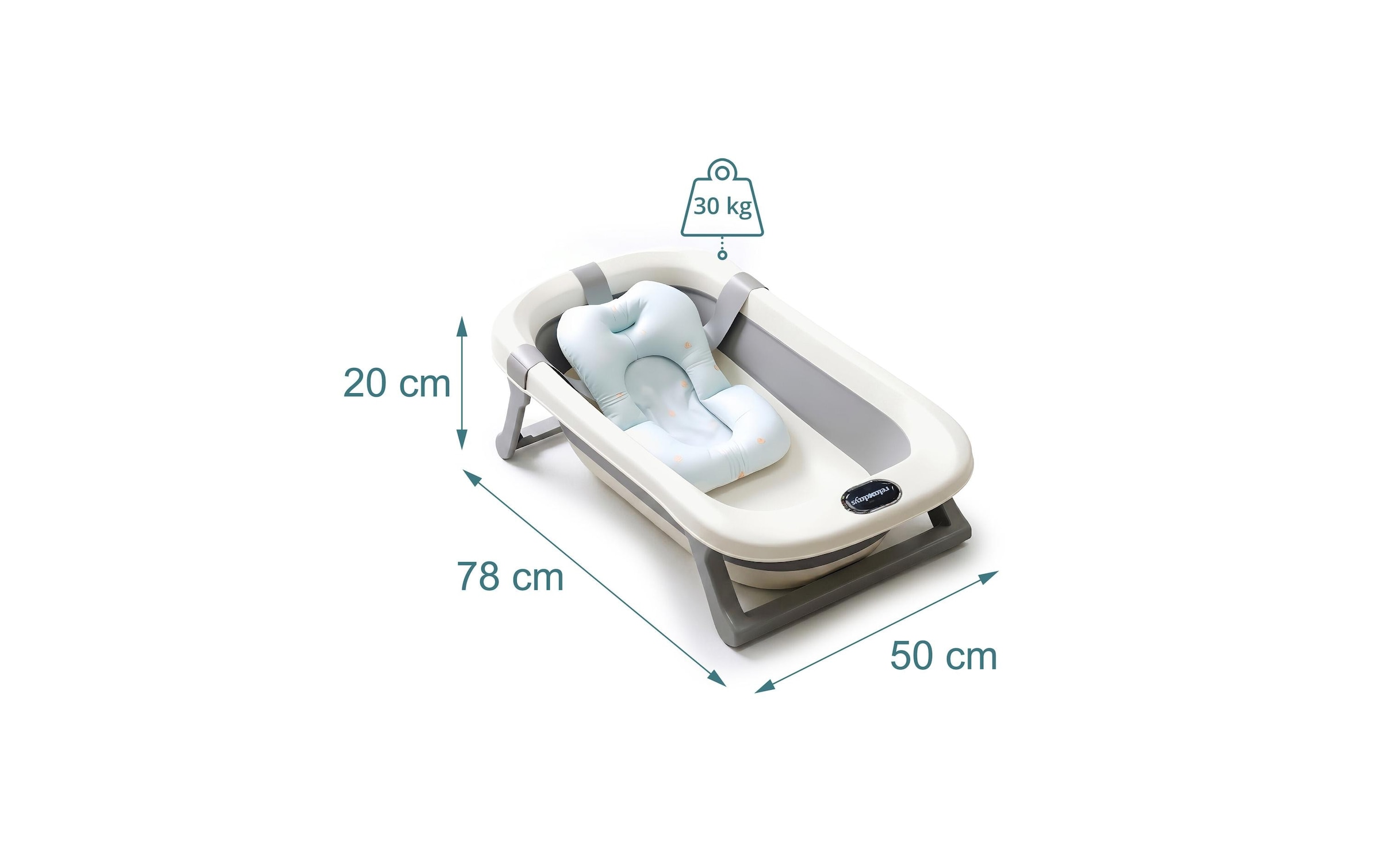 relaxdays Baignoire pour bébé Höhe 20 cm