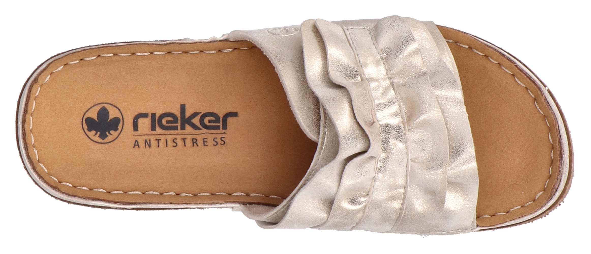 Rieker Pantolette  chaussure d'été, chaussure de plage, chausson avec semelle compensée à la mode