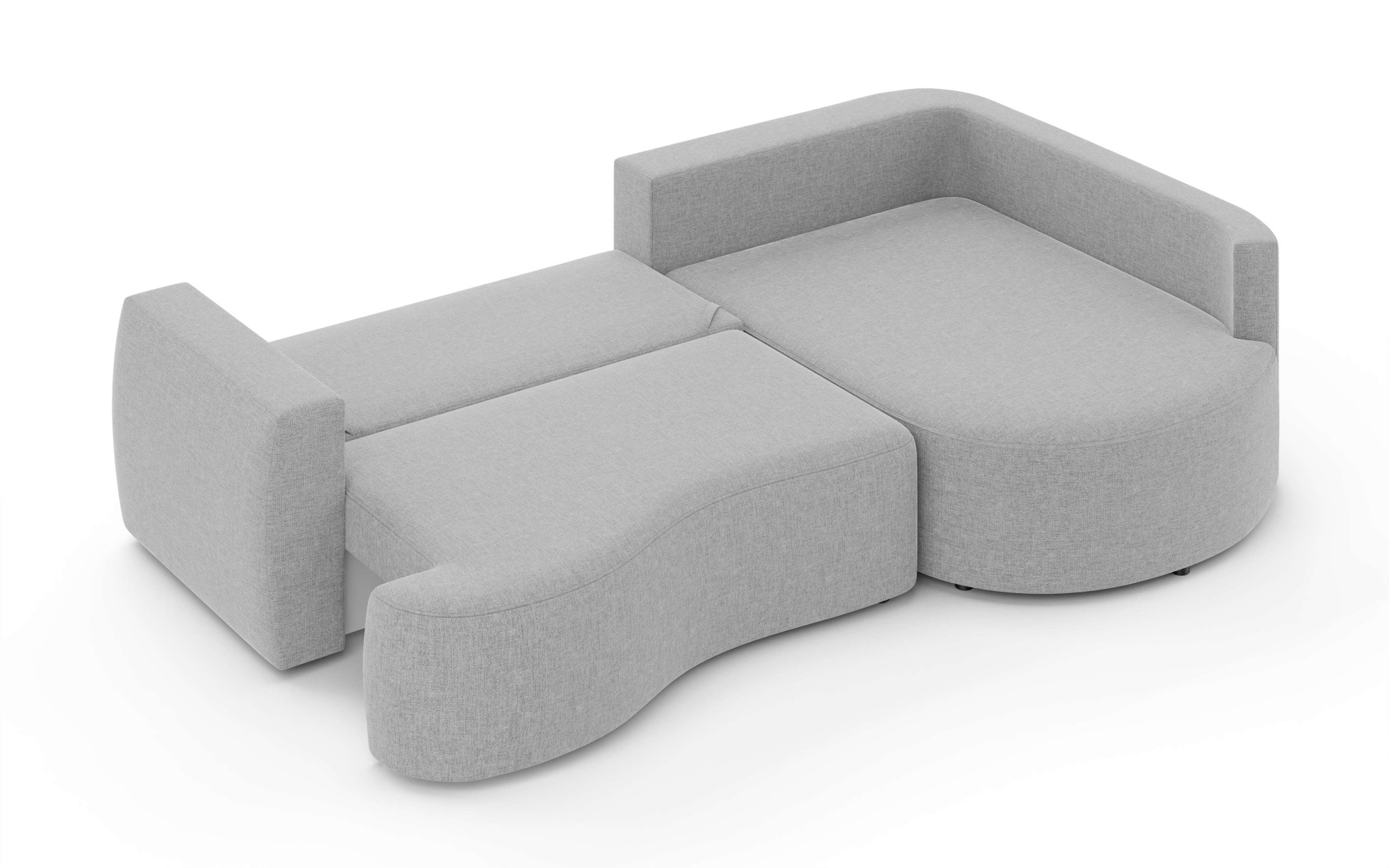 INOSIGN Ecksofa »Kahekili, Schlafsofa mit Bettkasten, Masse B/T/H: 255/181/90/ cm«, L-Form mit Wellenunterfederung, 7 Rückenkissen und 2 Zierkissen