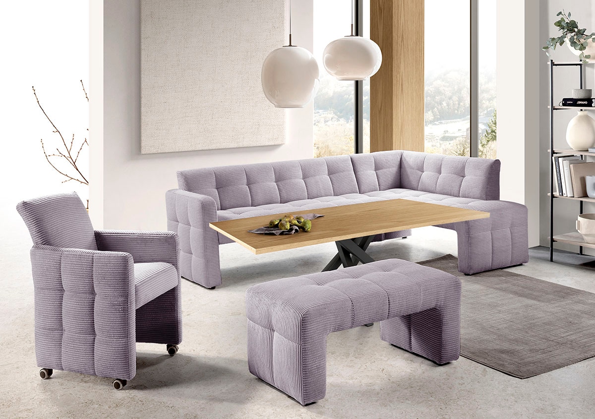 exxpo - sofa fashion Essbank »Barista, bequem und elegant, hohe Bodenfreiheit,«, Eckbank Barista bequem und elegant, hochwertige Detailverarbeitung