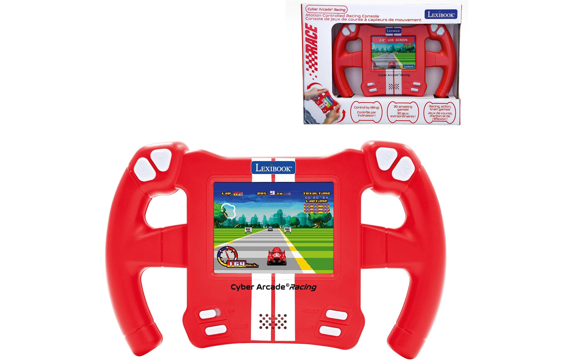 Lexibook® Spielekonsole »Lenkrad-Konsole Cyber Arcade Racing«