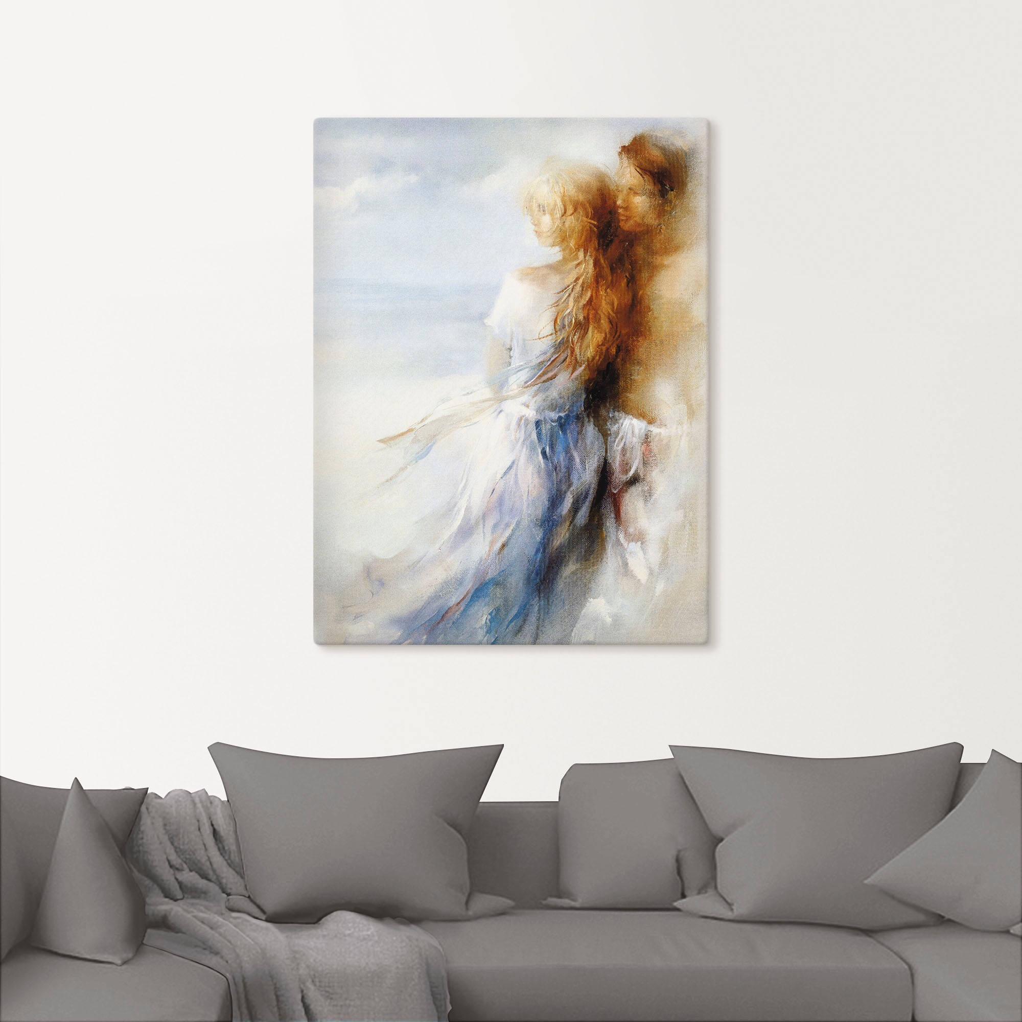 Artland Wandbild »Zusammen«, Paar, (1 St.), als Leinwandbild, Poster in verschied. Grössen