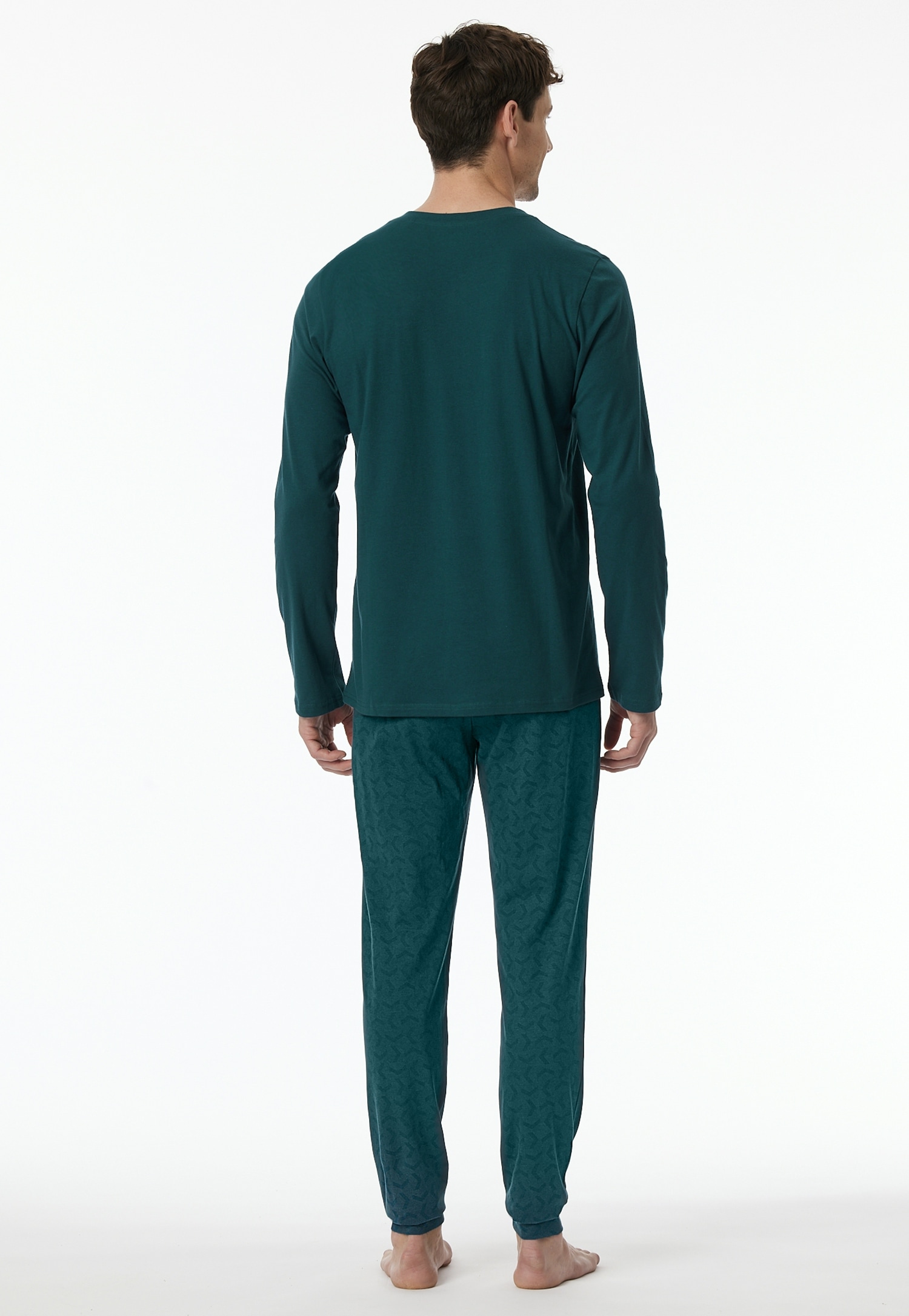 Schiesser Schlafanzug »Casual Essentials«, (2 tlg.), mit bequemen Bündchen