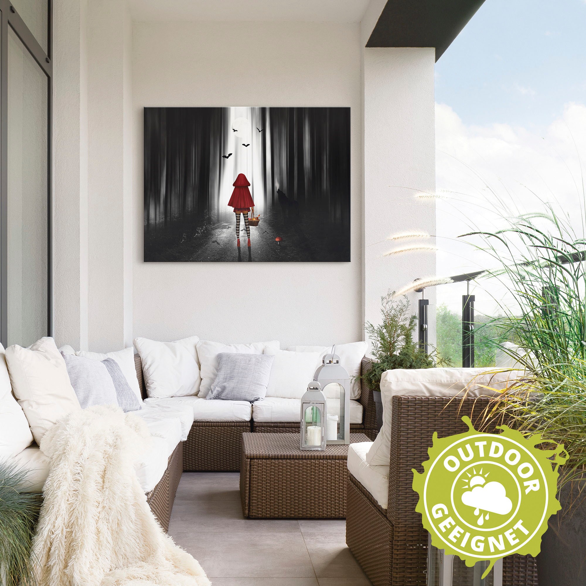 Artland Tableau sur toile »Das Rotkäppchen auf High Heels« 1 cuis tlg. auf Holzrahmen gespannt