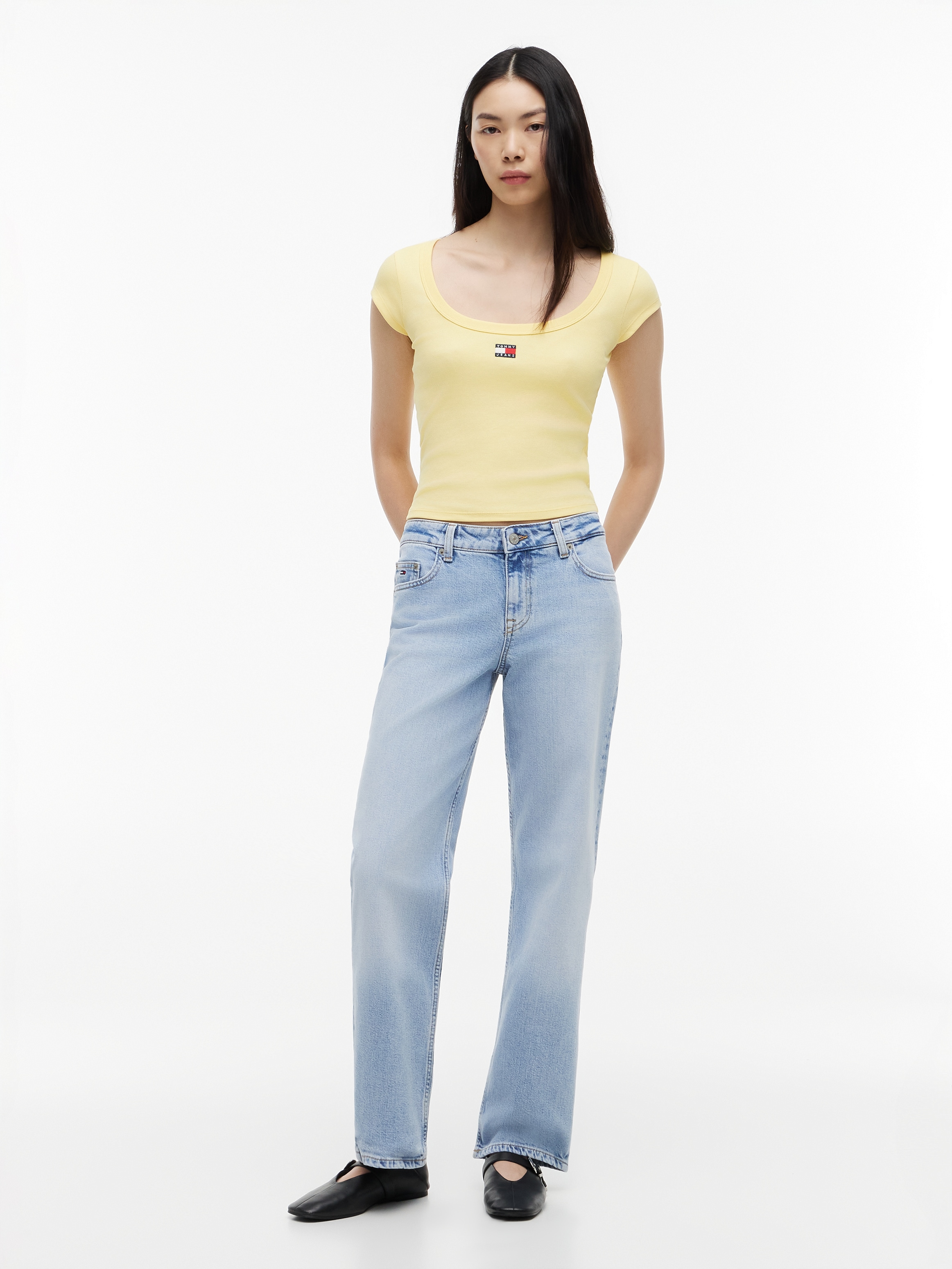 Tommy Jeans Straight-Jeans »SOPHIE LW STR BI0112« Baumwoll-Lyocell-Mix mit Stretch