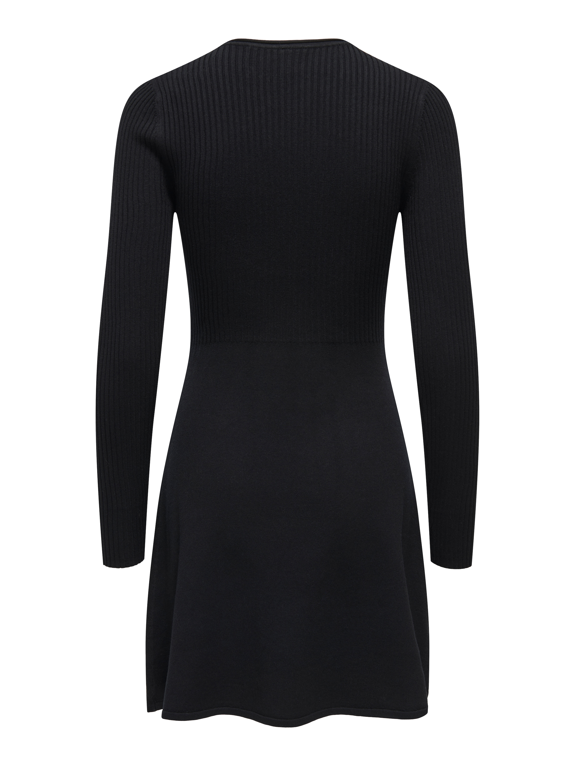 ONLY Mini-robe »ONLMISTY LIFE  LS O-NECK RIB DRES EX KNT« mélange viscose, coupe régulière, col rond