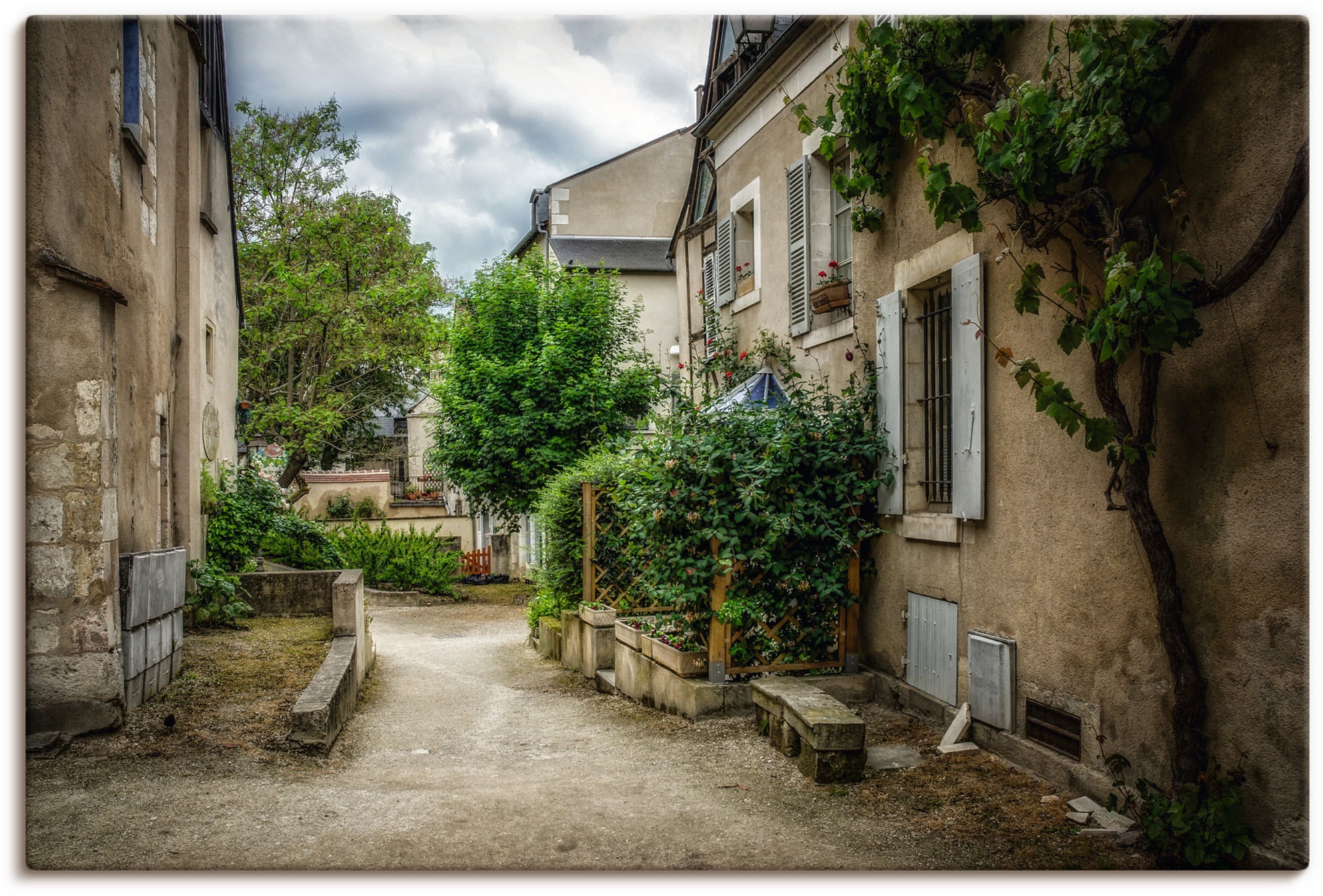 Image of Artland Leinwandbild "Dorf in der Bretagne - Frankreich" Frankreich 1 Stk. tlg. auf Holzrahmen gespannt