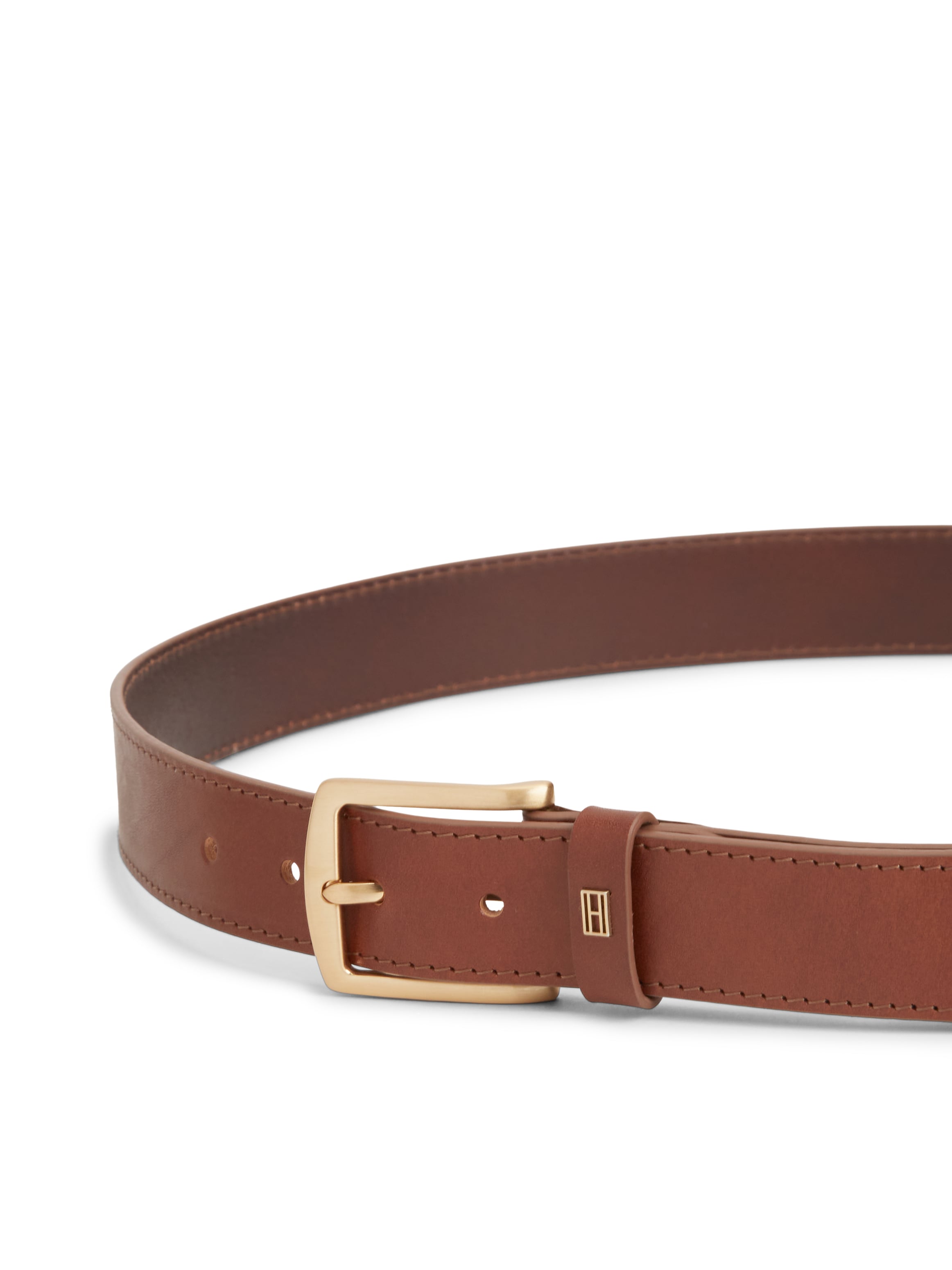 Tommy Hilfiger Ceinture en cuir »DENTON ELEVATED 3.5 cm breit« avec finition lisse