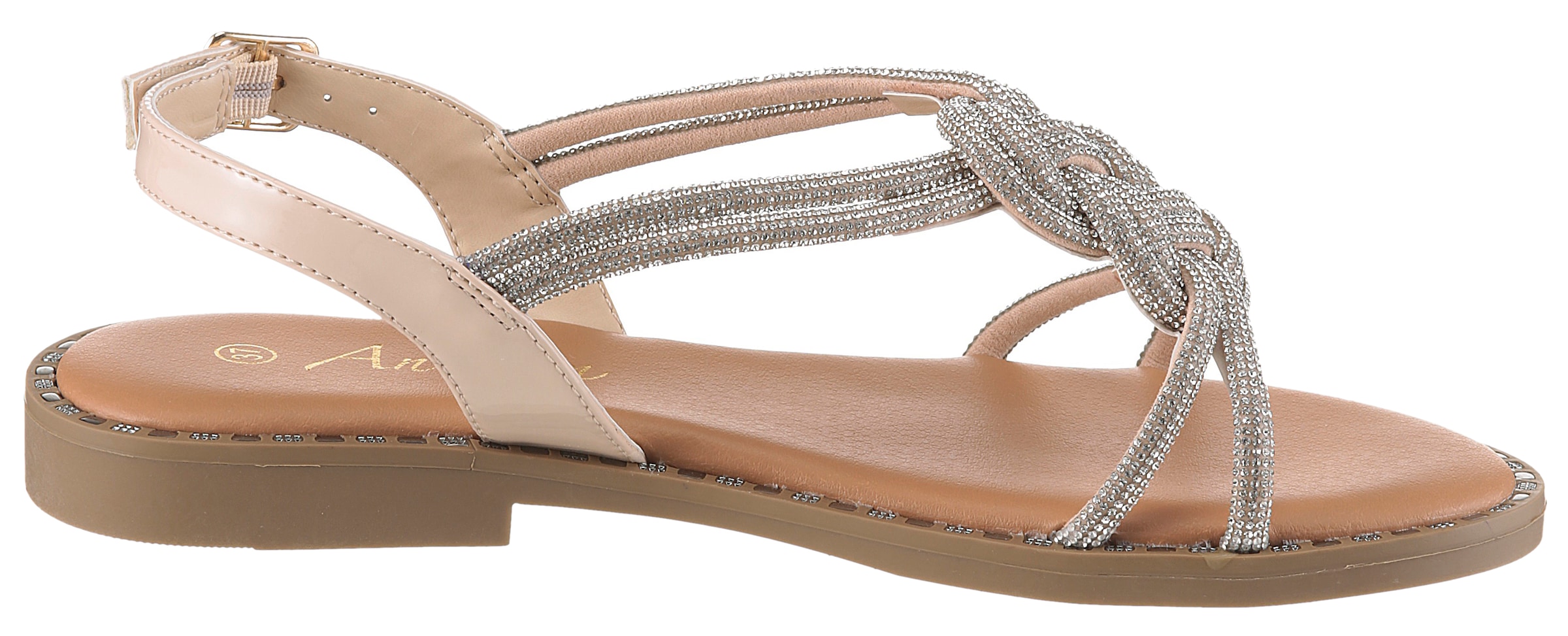 Aniston SHOES Sandale  Sommerschuh, Riemchensandale mit Glitzerdetails - NEUE KOLLEKTION