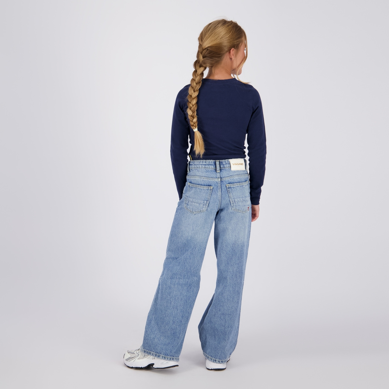 Vingino Langarmshirt in Rippoptik, unifarben