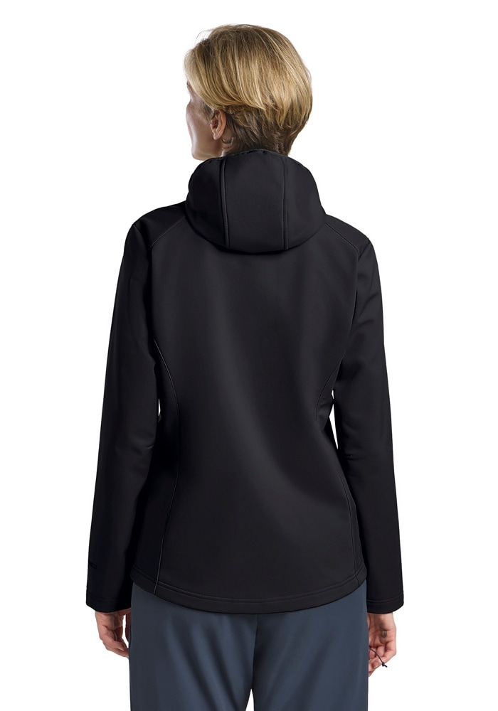Jack Wolfskin Veste softshell »BORNBERG HOODY W« mit Kapuze für vielseitige Outdoor-Aktivitäten, mit fester Kapuze, atmungsaktiv