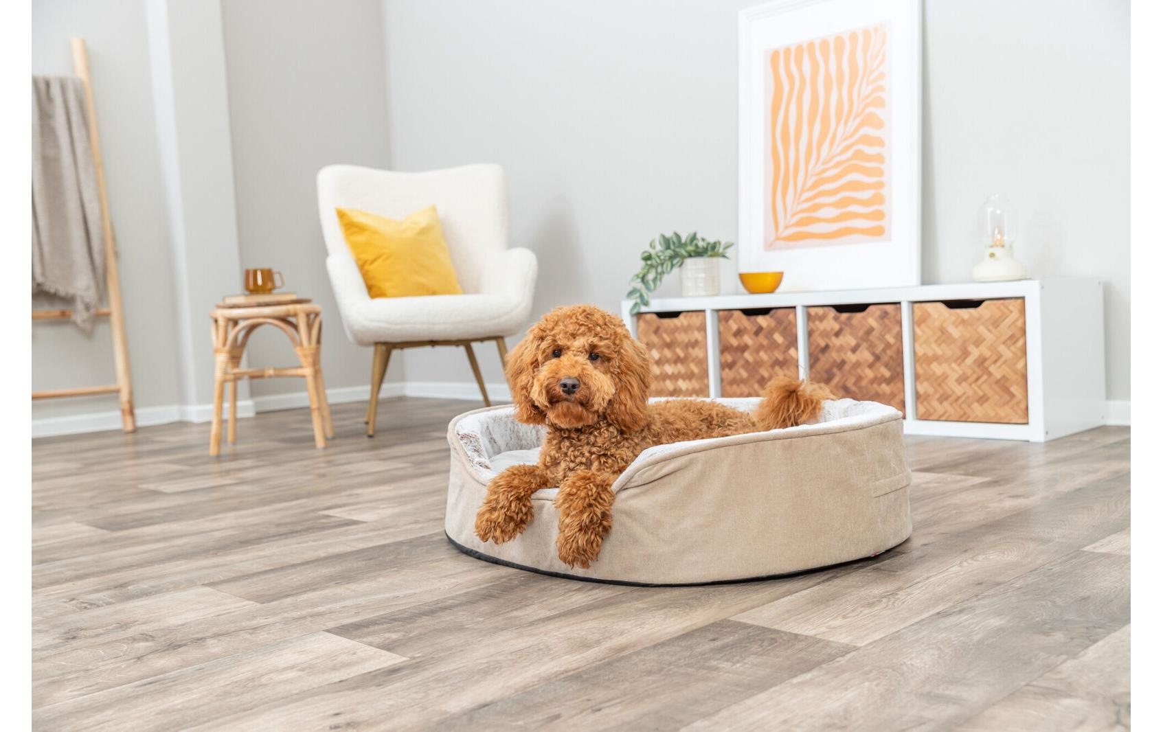 TRIXIE Lit pour chien »Vital Lino Soft Oval, 60 x 45 cm« Polyester