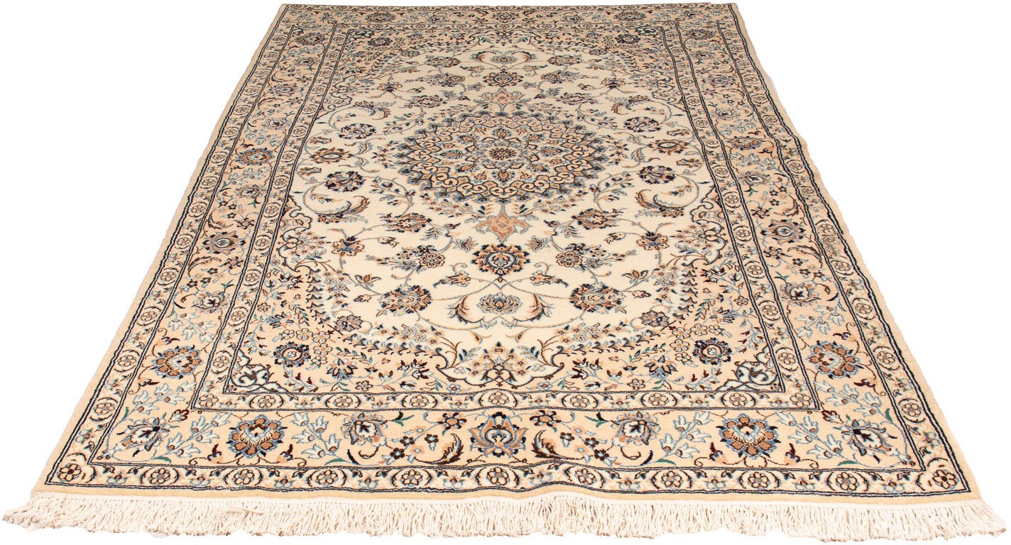 Image of morgenland Orientteppich »Perser - Nain - Royal - 253 x 148 cm - beige«, rechteckig, 10 mm Höhe, Wohnzimmer, Handgeknüpft, Einzelstück mit Zertifikat bei Ackermann Versand Schweiz