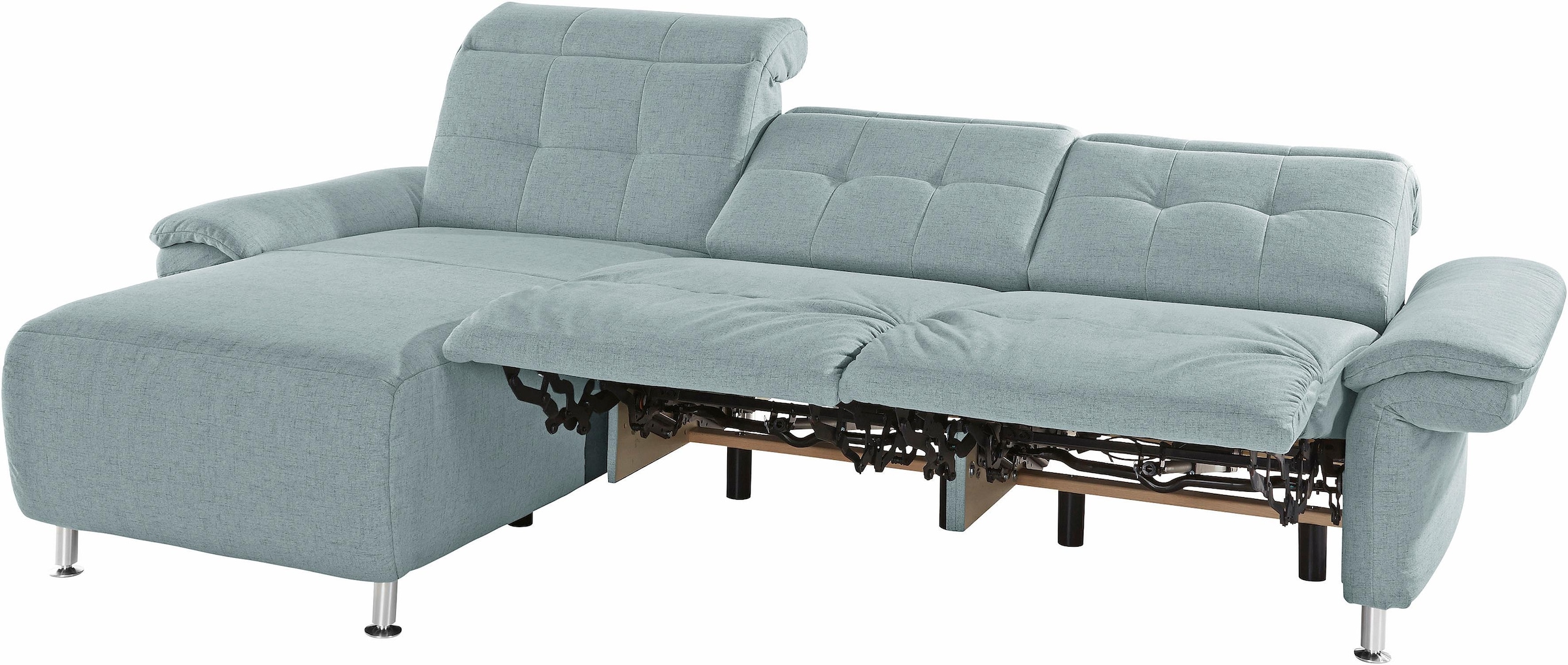 Home affaire Ecksofa »Manhattan L-Form« 2 Sitze mit elektrischer Relaxfunktion, verstellbare Armlehnen