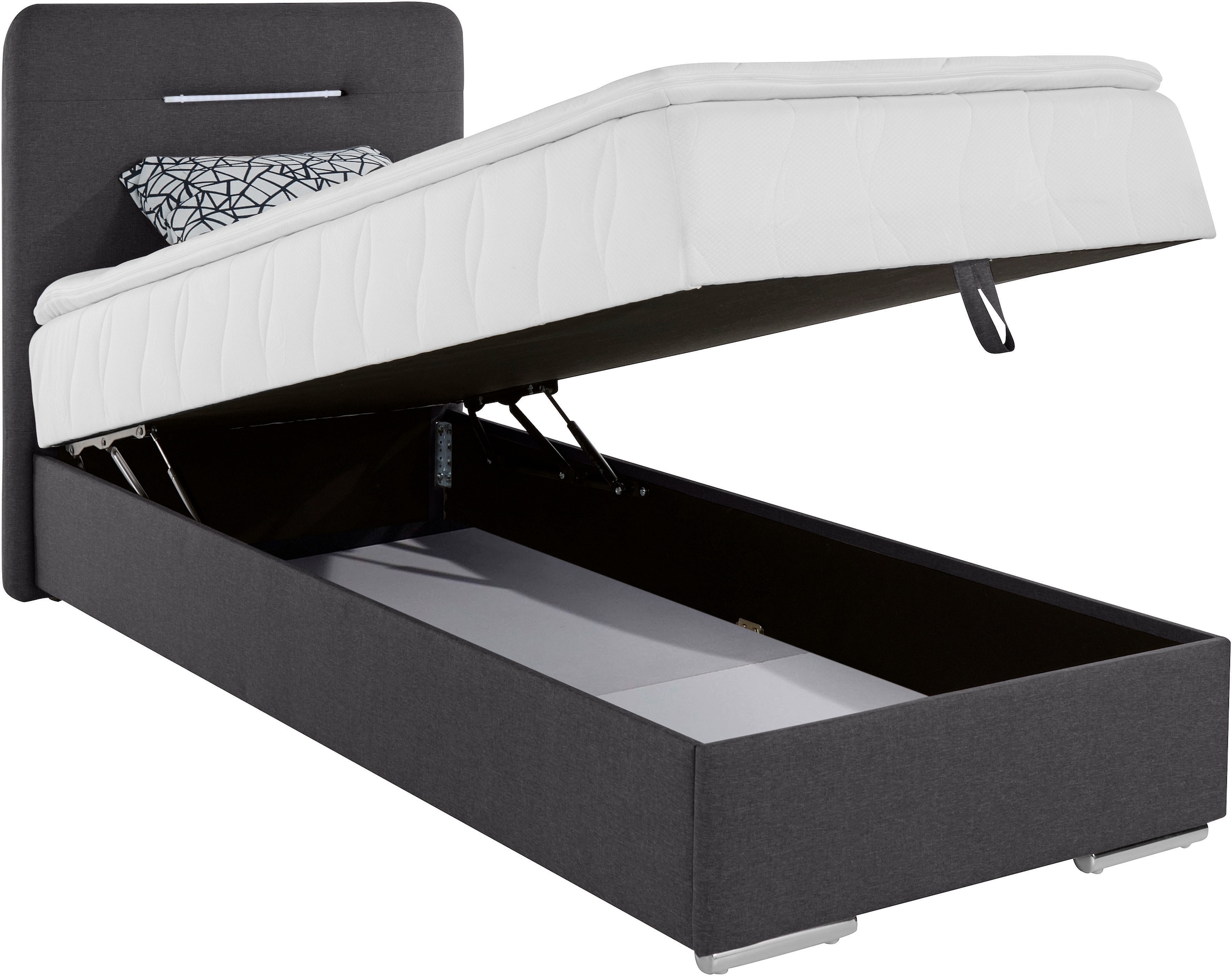 COTTA Lit de boxe »Lighstar« inklusive LED-Beleuchtung, Topper, Bettkasten und Zierkissen