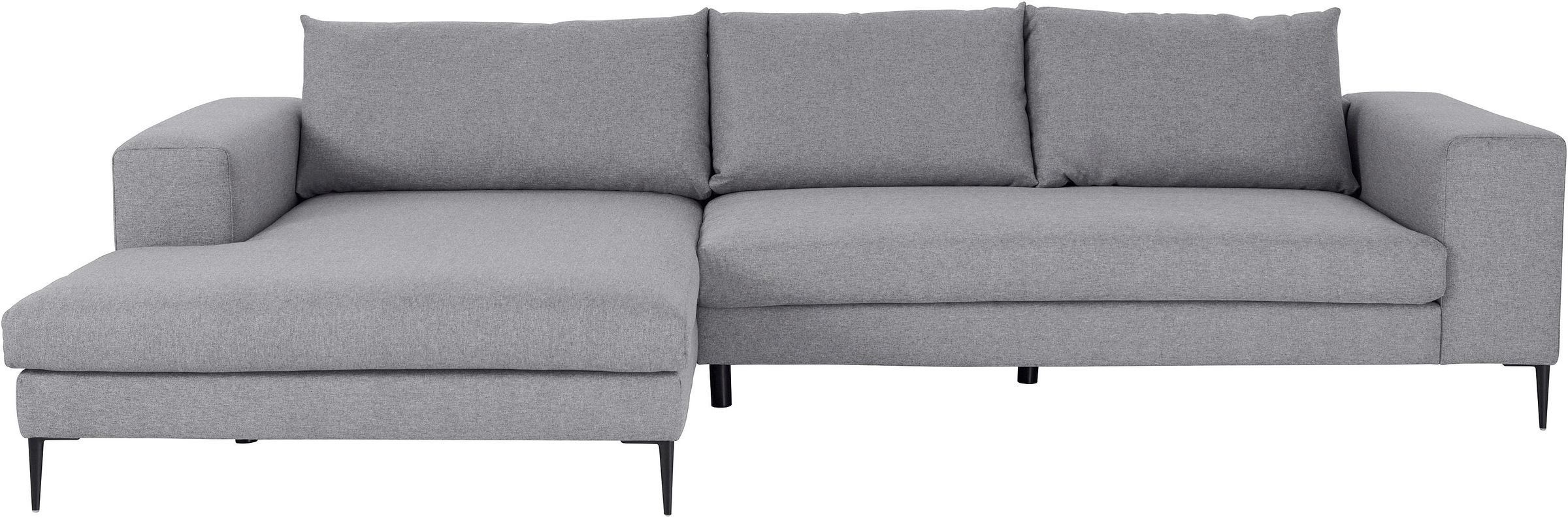 Home affaire Ecksofa »Aurora, L-Form, mit extra breiter Recamiere, 324 x 170 cm (BxT)« Designsofa mit tollem Sitzkomfort, extra hohe Metallfüsse schwarz