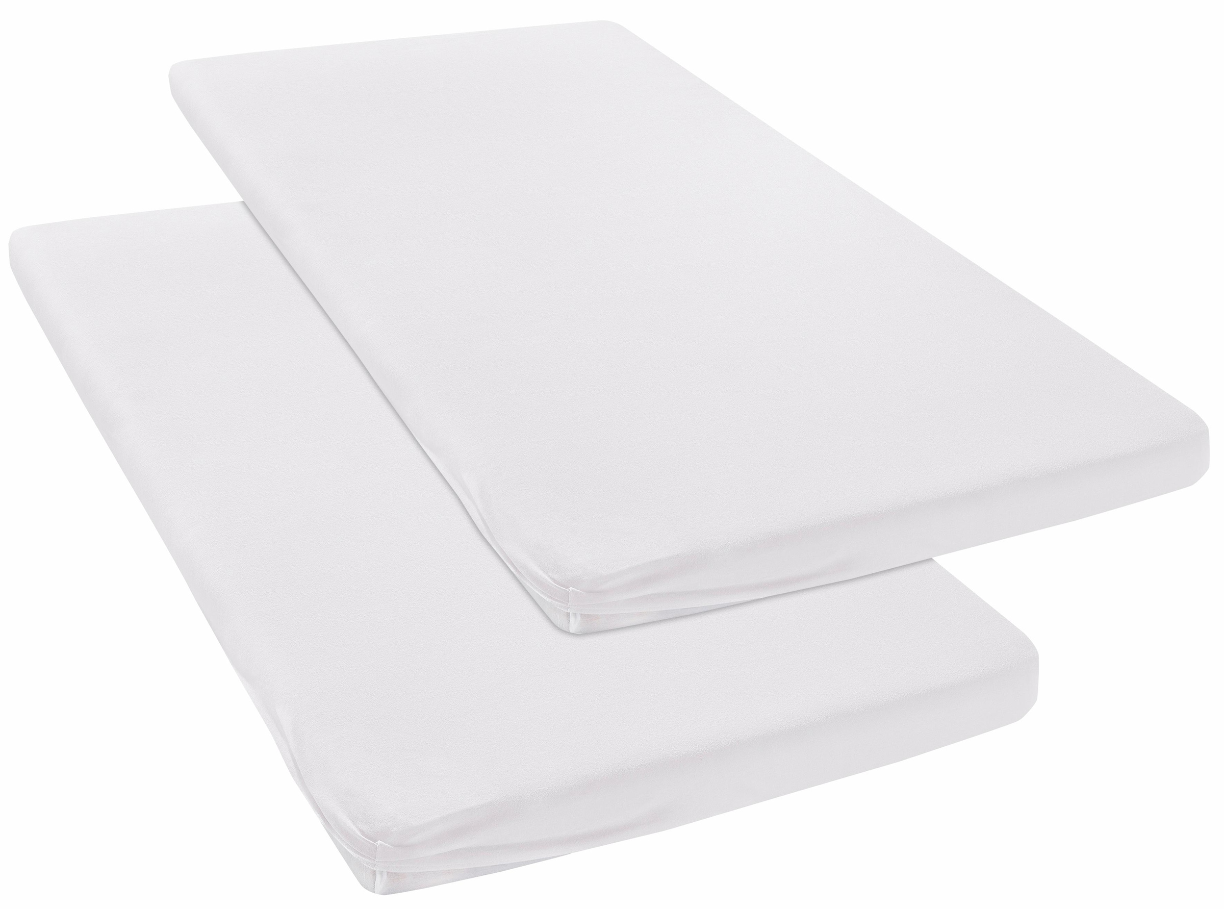 my home Spannbettlaken »Litschi«, (2 St.), für Topper auf Boxspringbetten geeignet, 100% Baumwolle, Topper Spannbettlaken aus Jersey mit Gummizug, Made in Green zertifiziert