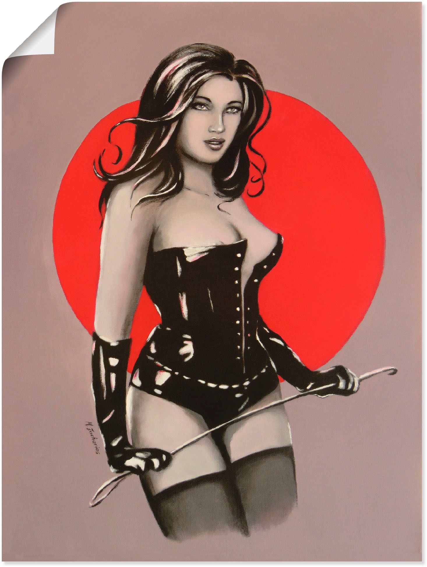 Image of Artland Poster "Mistress Herrin der Lust - Malerei" Frau 1 Stk. tlg. ohne Rahmen