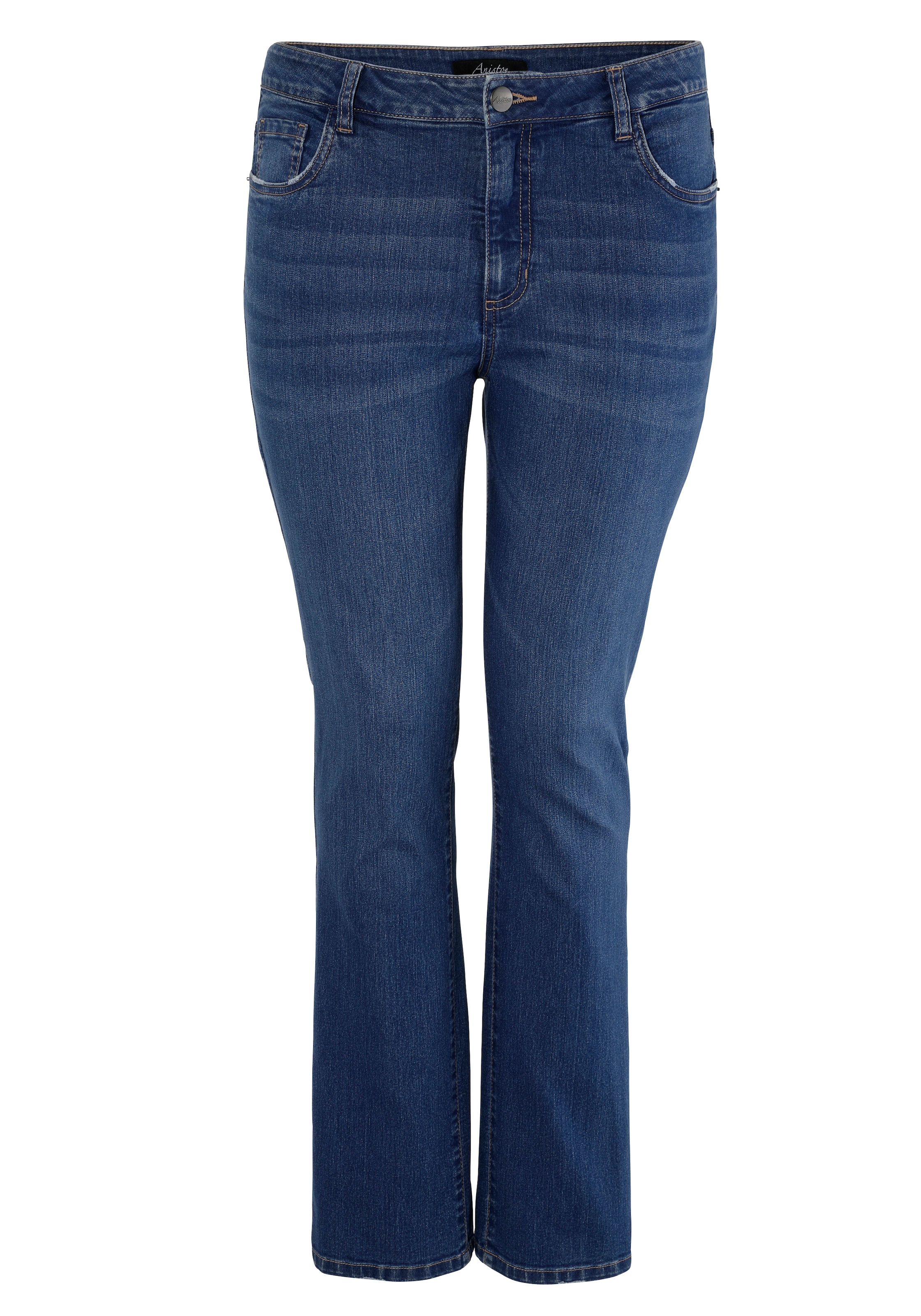 Aniston PLUS Straight-Jeans, mit leichtem Used-Effekt - NEUE KOLLEKTION