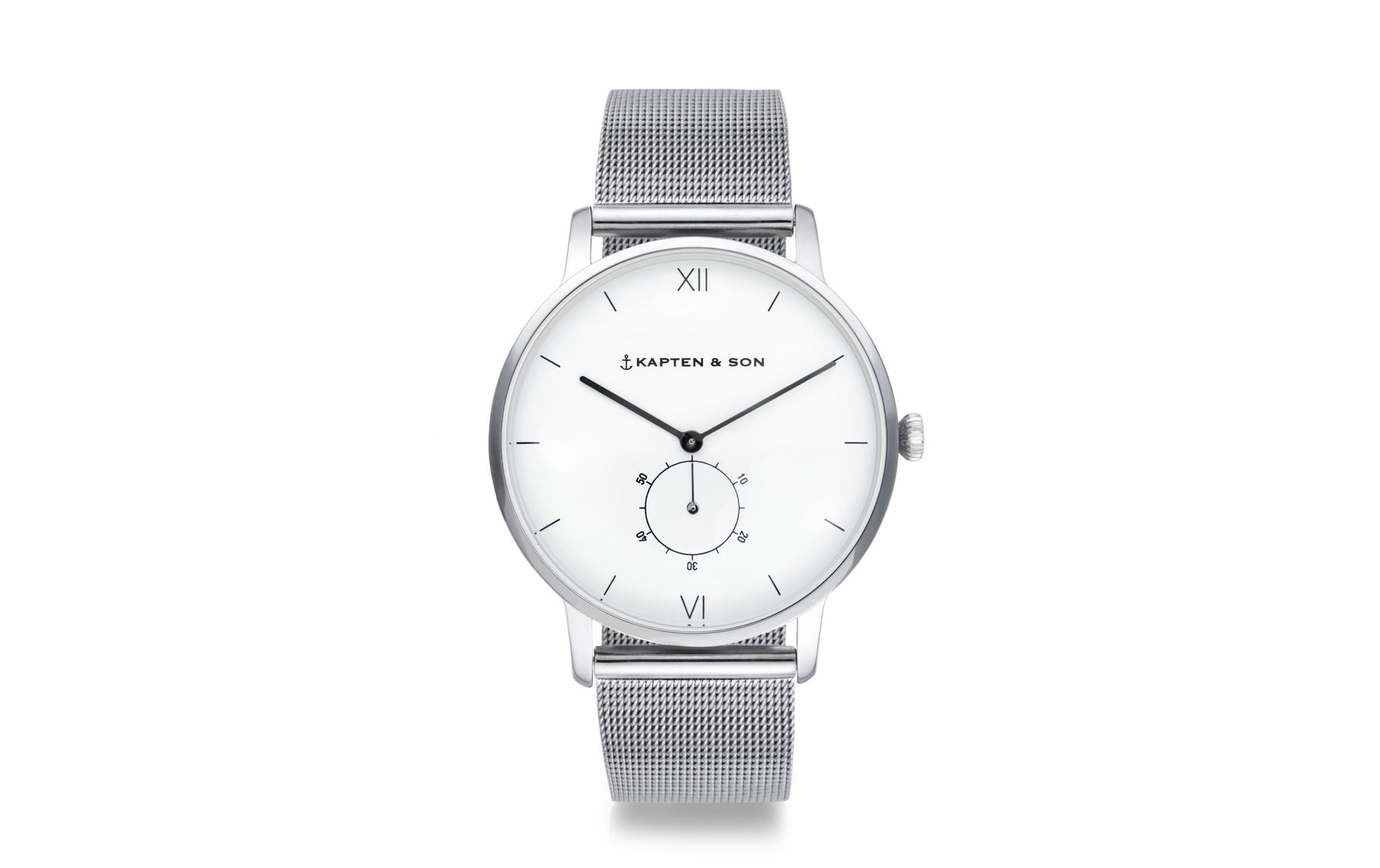 Image of Kapten & Son Mechanische Uhr »Heritage Silver Mesh« bei Ackermann Versand Schweiz