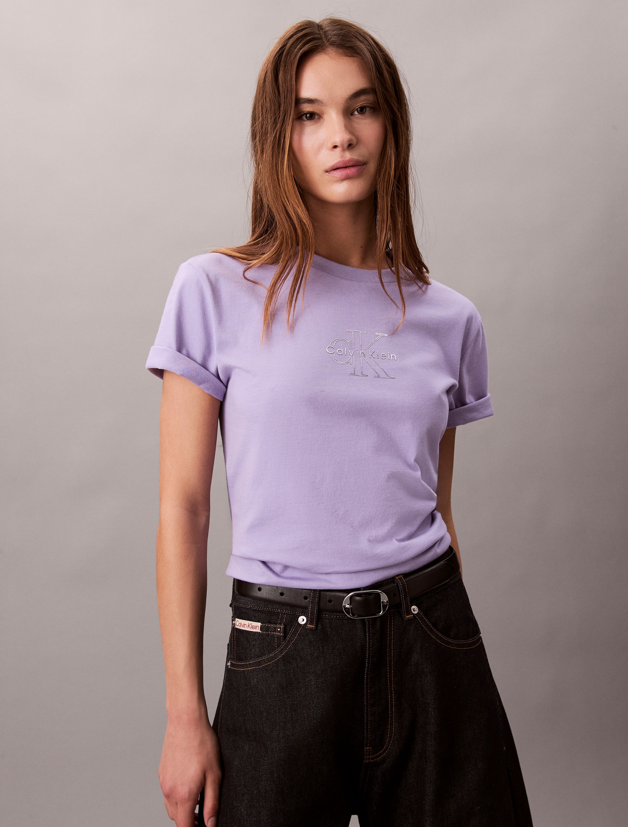 Calvin Klein Jeans T-shirt »SS CLASSIC FOIL MONOLOGO TEE« Mit Metallic-Logo