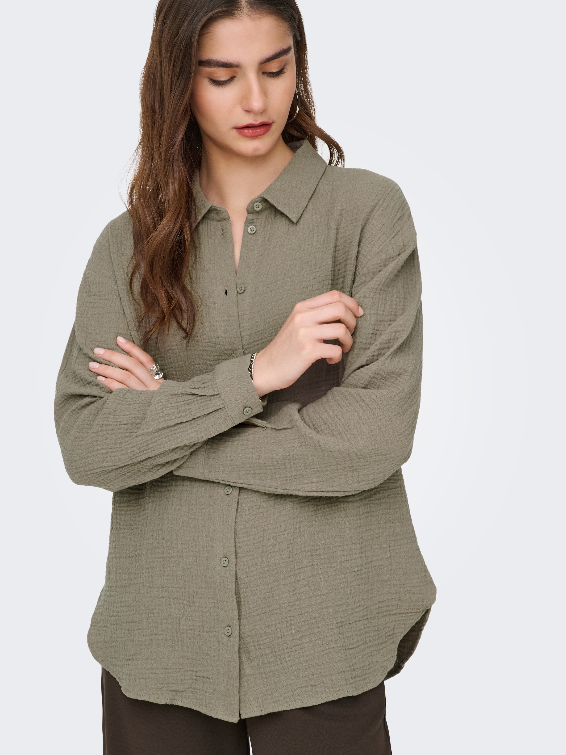 JDY Blouse chemise »JDYTHEIS LIFE L/S LOOSE SHIRT WVN NOOS« Baumwolle, regular fit