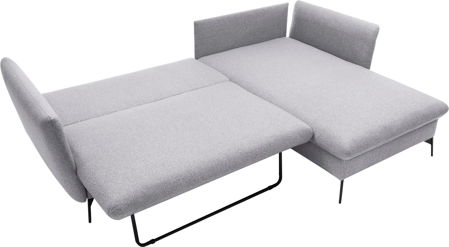 andas Ecksofa »LIVORNO,258 cm, L-Form,«, Schlaffunktion u. Bettkasten (139/224cm), Samt, Struktur, Webstoff