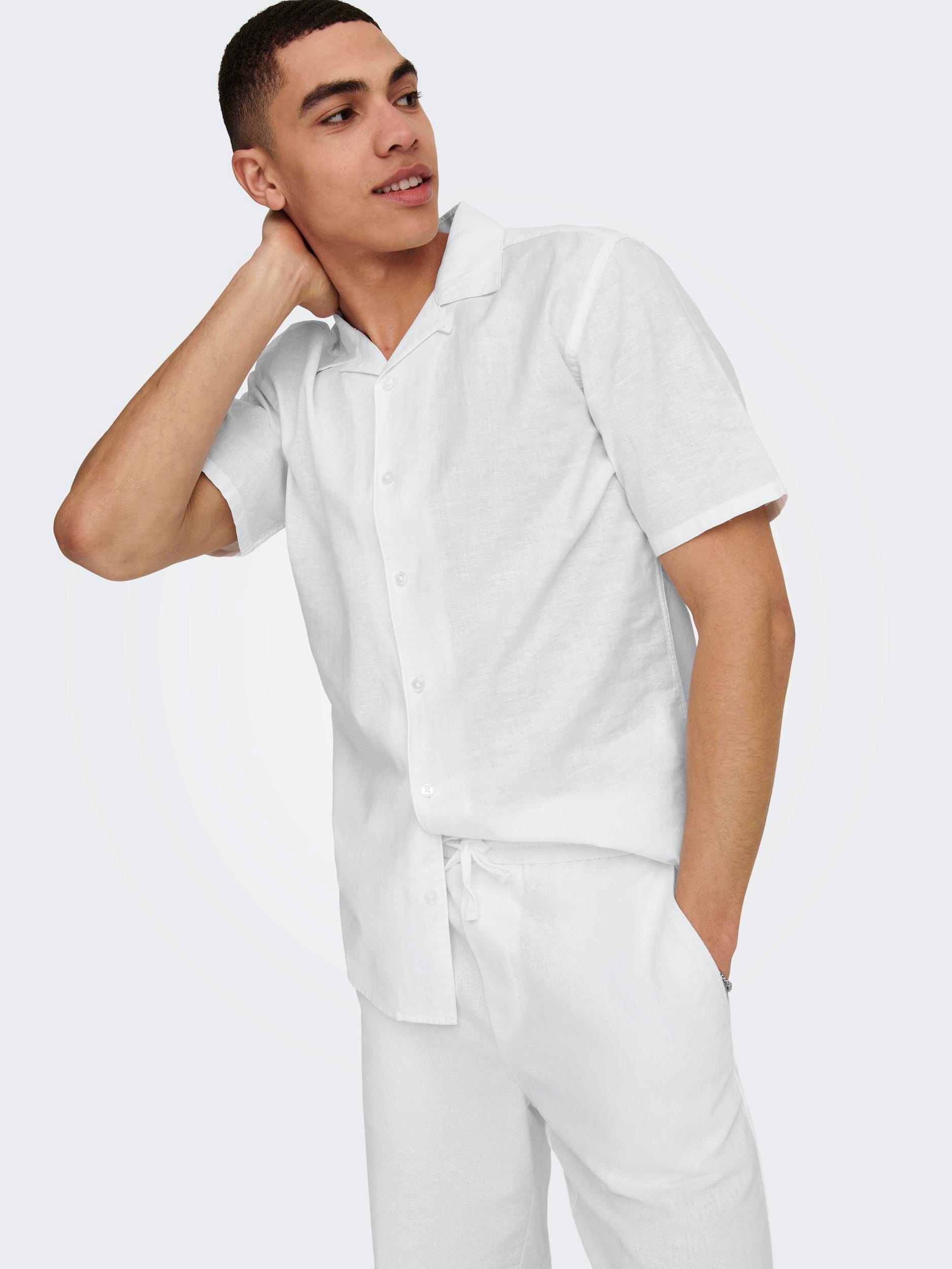 ONLY & SONS Kurzarmhemd »ONSCAIDEN SS SOLID RESORT LINEN NOOS«