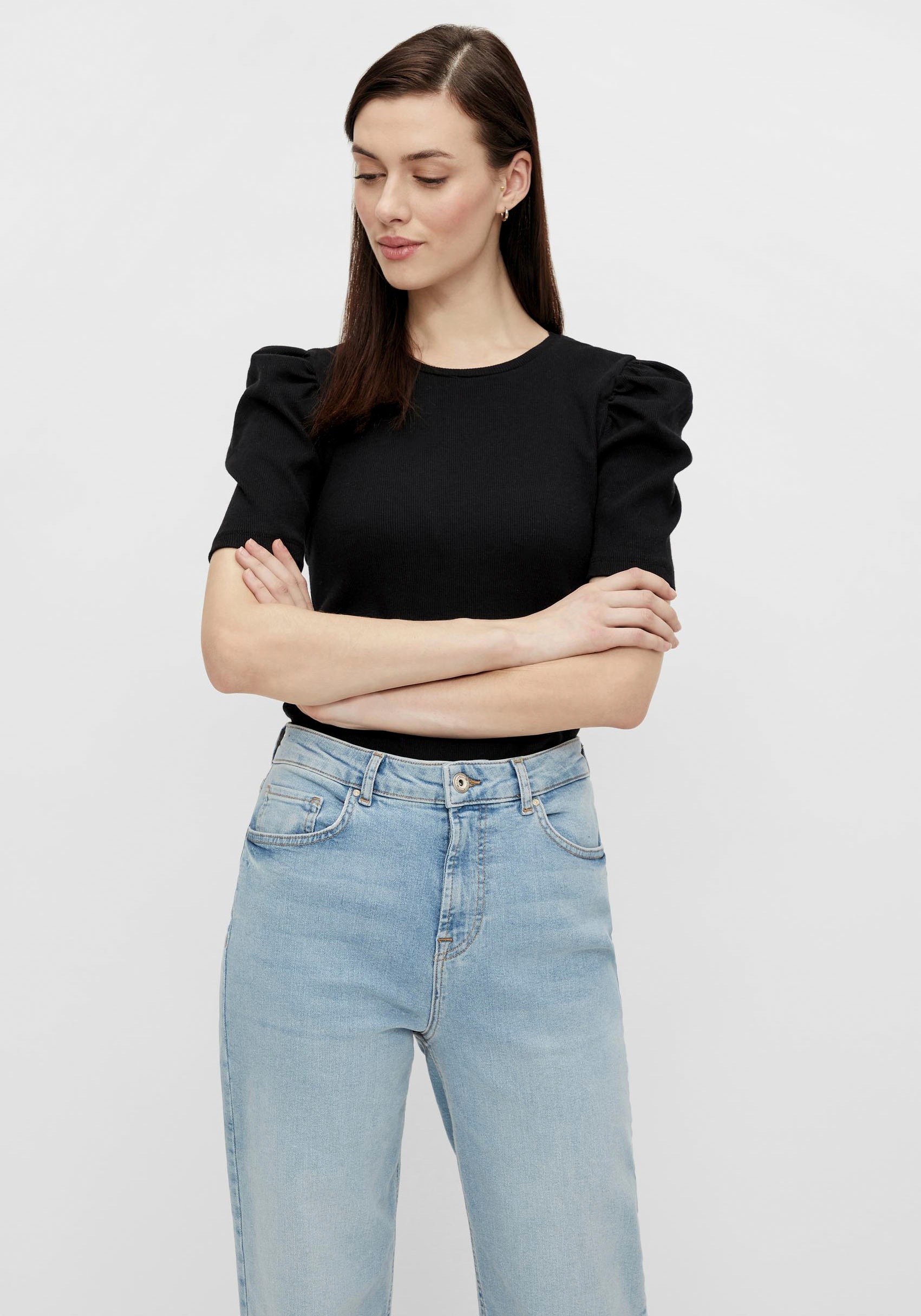 Image of pieces Rundhalsshirt »PCANNA«, mit Puffärmel bei Ackermann Versand Schweiz