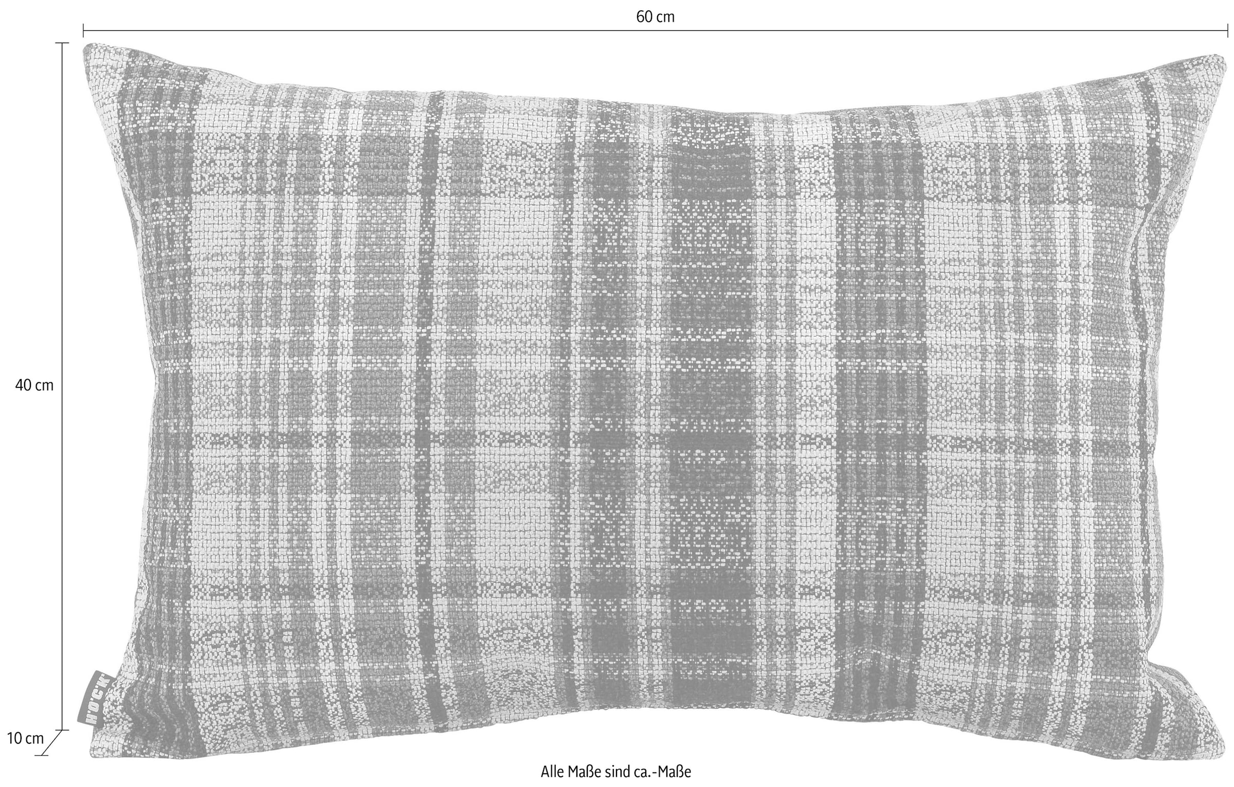 H.O.C.K. Coussin décoratif »Ardesia« mit Karomuster, Kissenhülle mit Füllung, 1 Stück